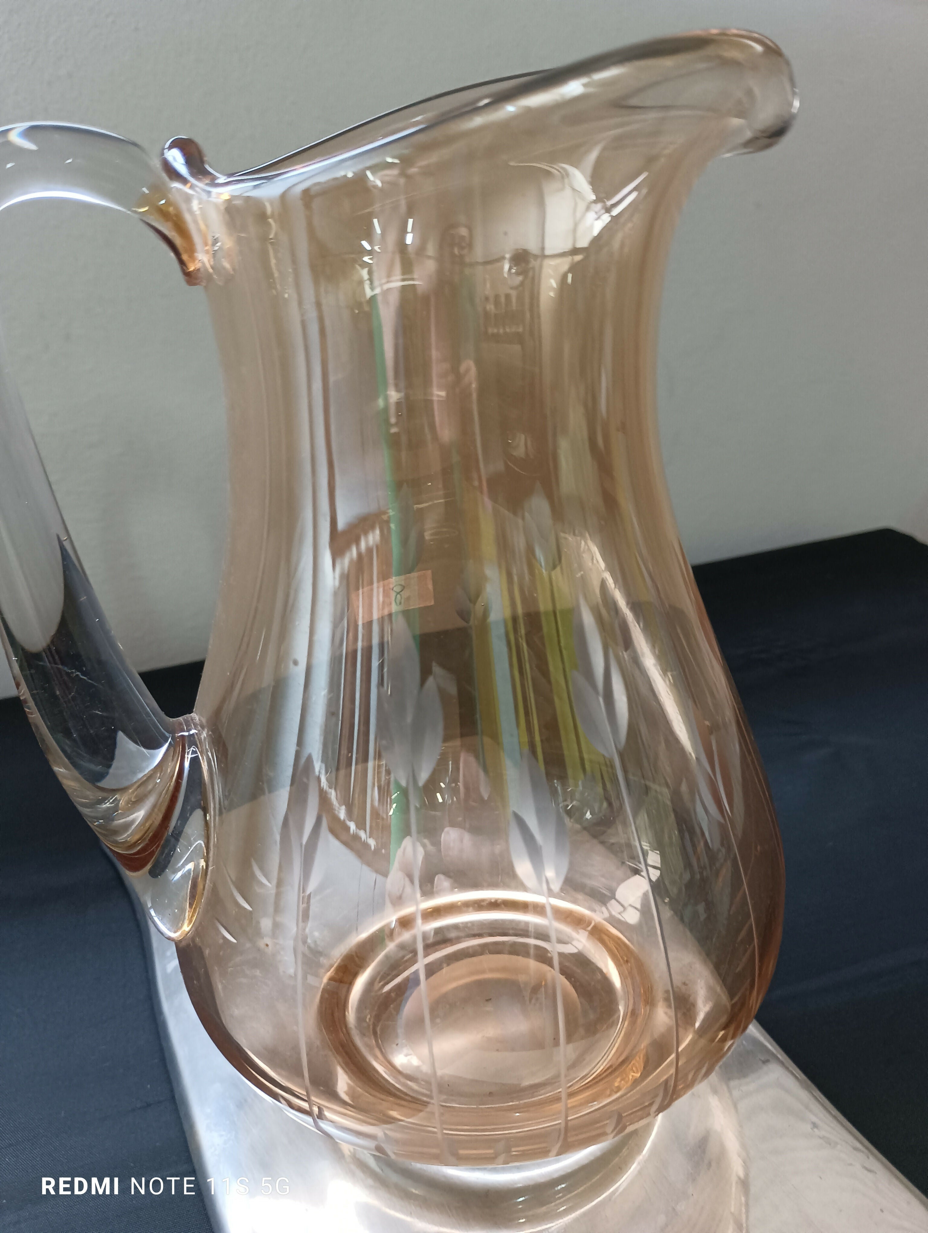 Jarra de cristal ambar