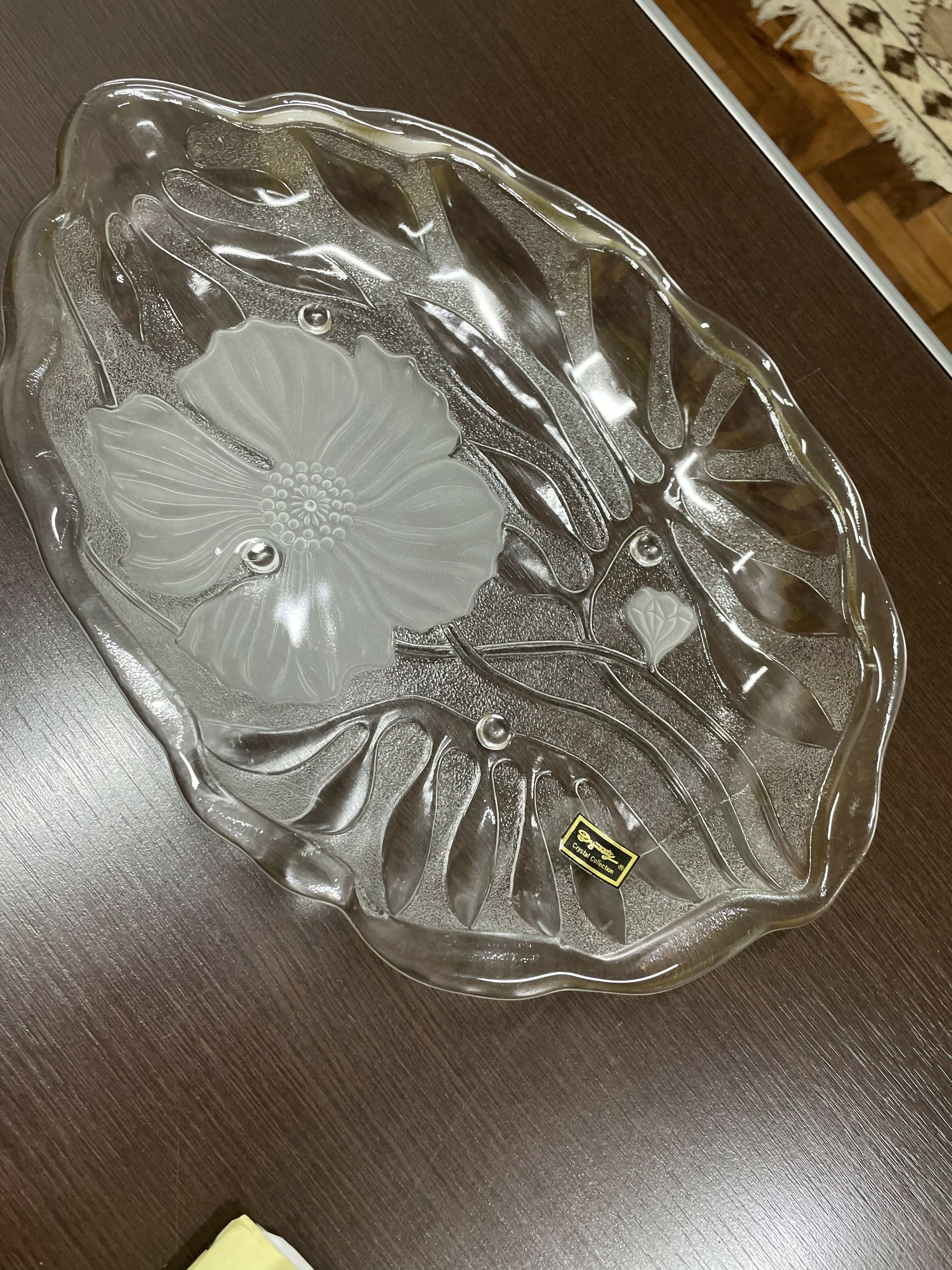 Fruteira lapidada com alça