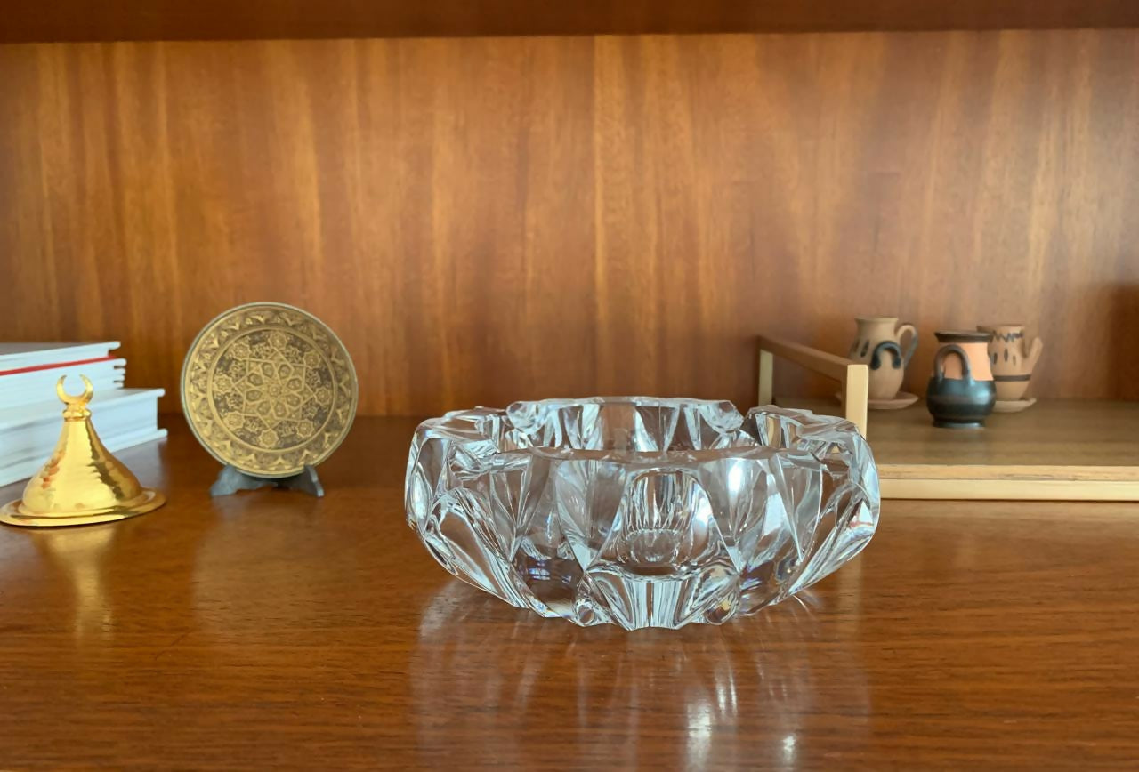 Cinzeiro cristal lapidado