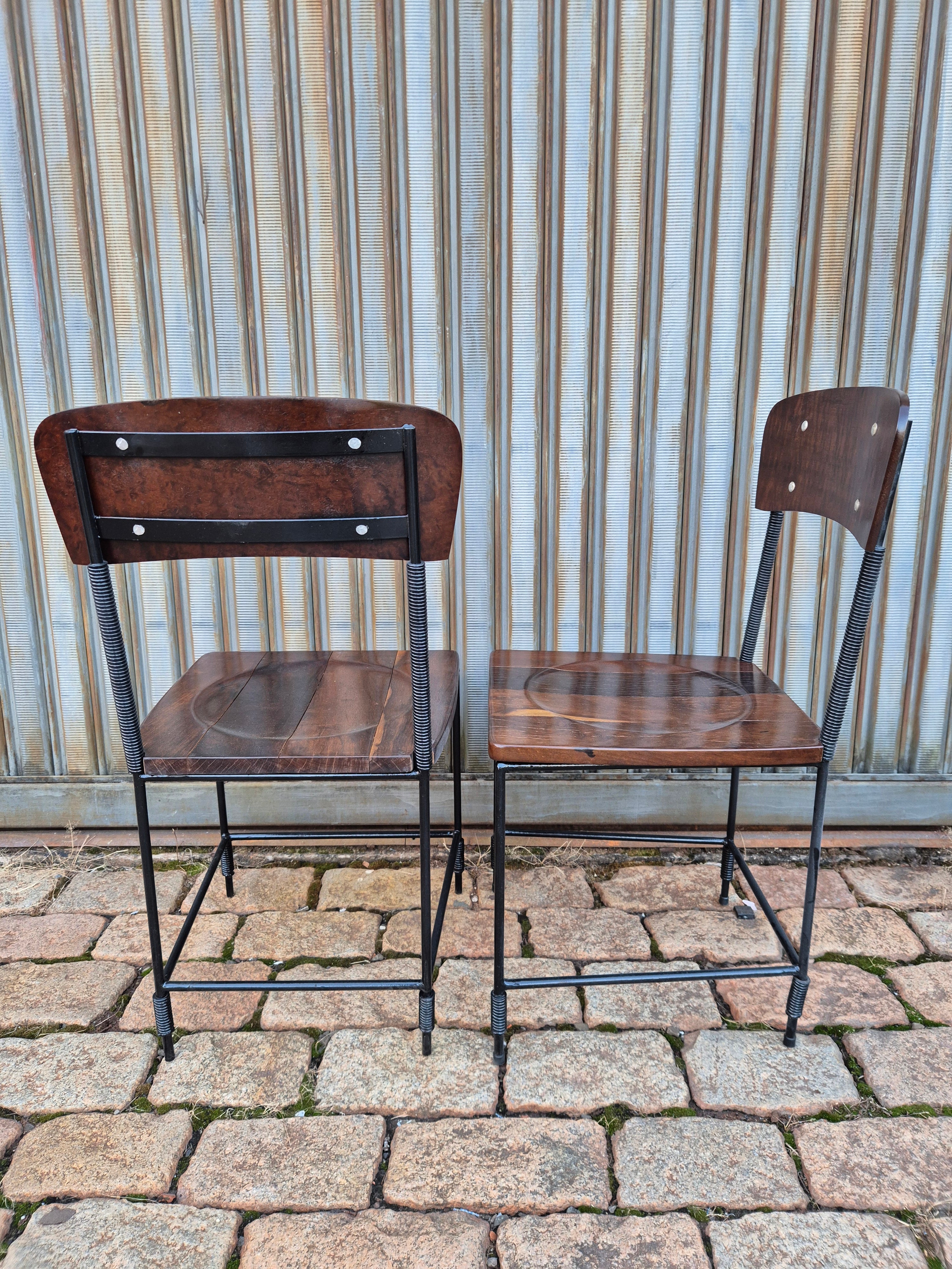 Conjunto 10 cadeiras artesanais ferro vintage