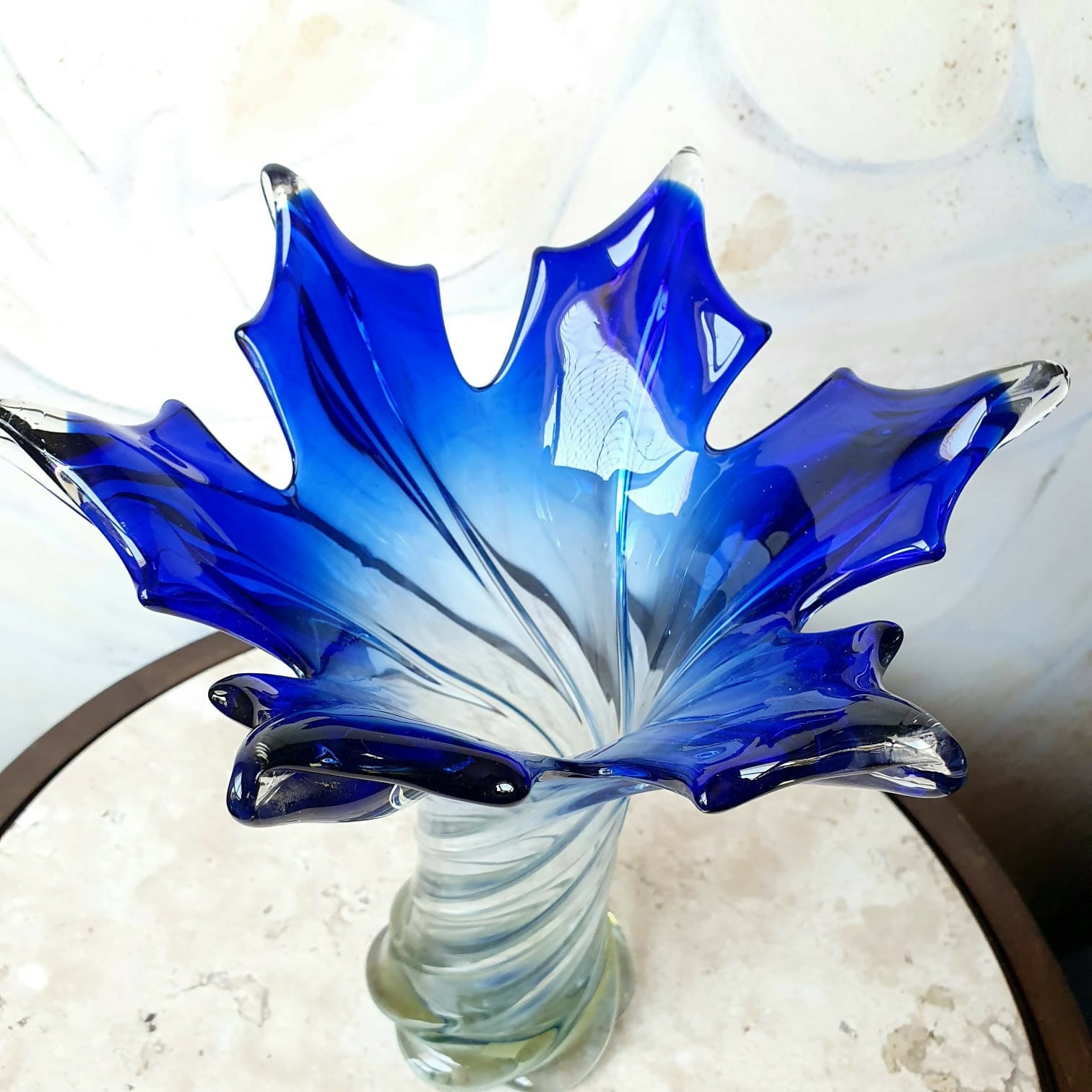 Vaso de Murano com borda de Flor