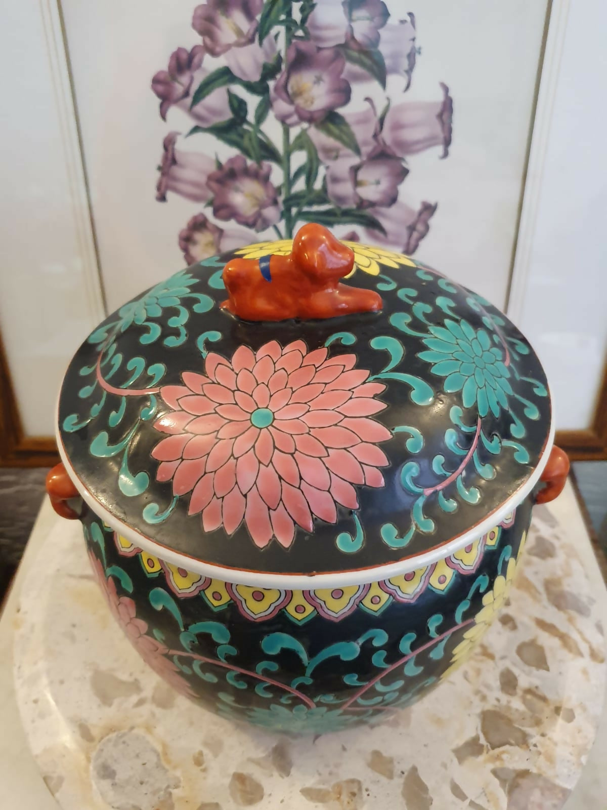 Grande (Mesmo! Tamanho de sopeira) ginger jar chinês, anos 60, família Noir, impecável!