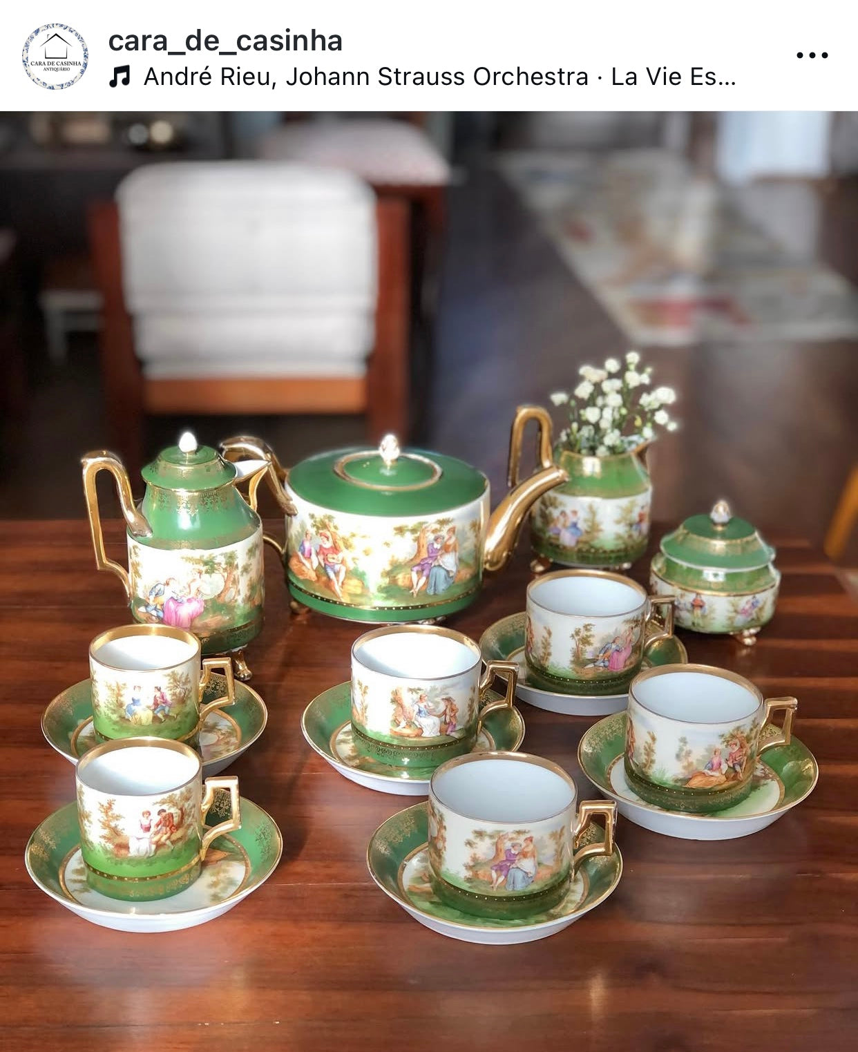 RARO conjunto de chá em porcelana Royal Vienna