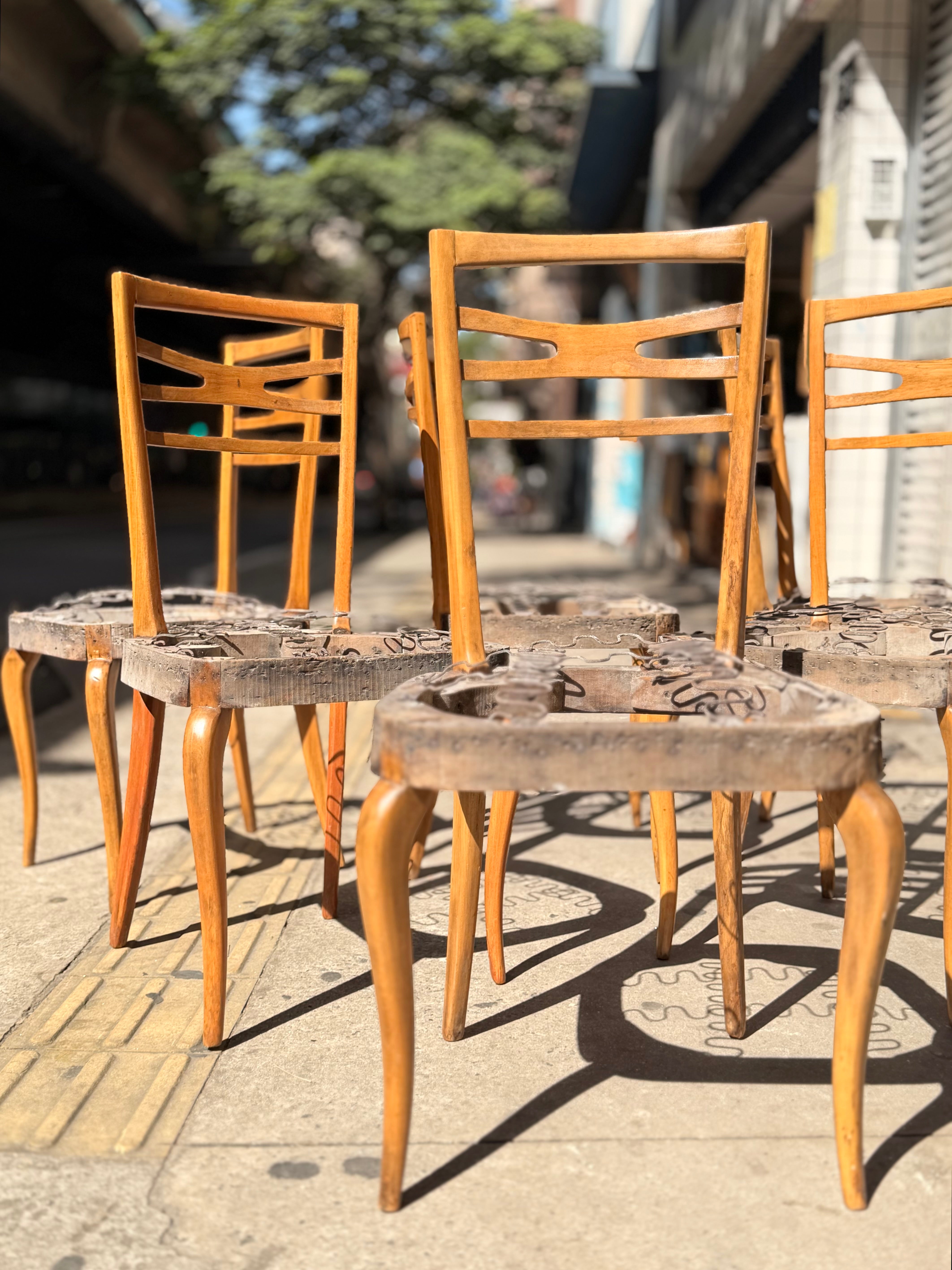 Conjunto com 6 cadeiras Scapinelli