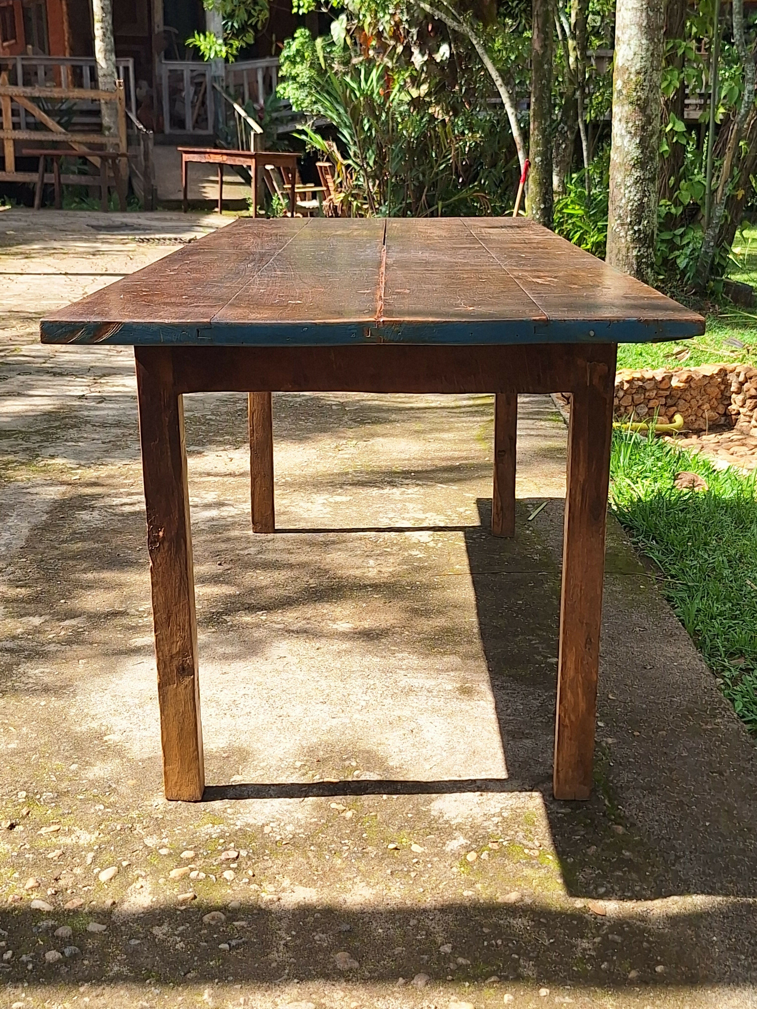 Mesa de Jantar Atntiga Madeira Maciça Garimpo Mineiro