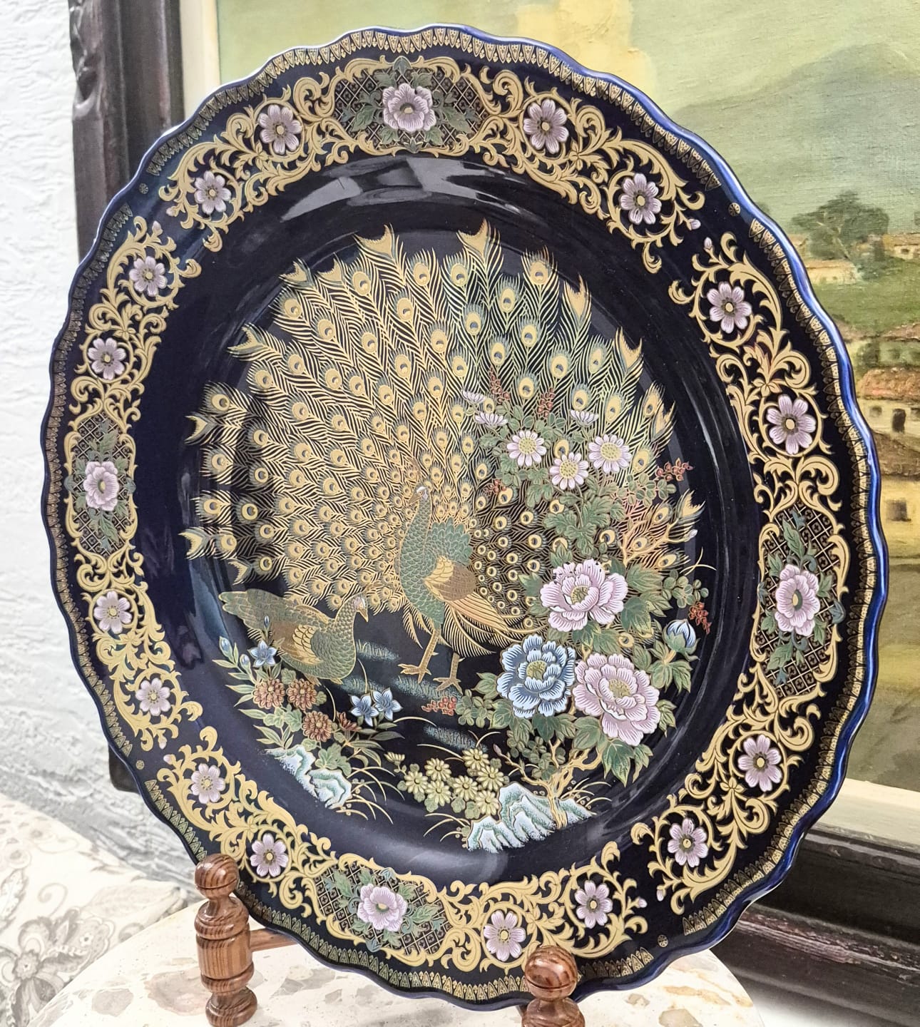 Prato maravilhoso em porcelana japonesa (importado pelo El Corte Inglés). Inteiro dourado a ouro