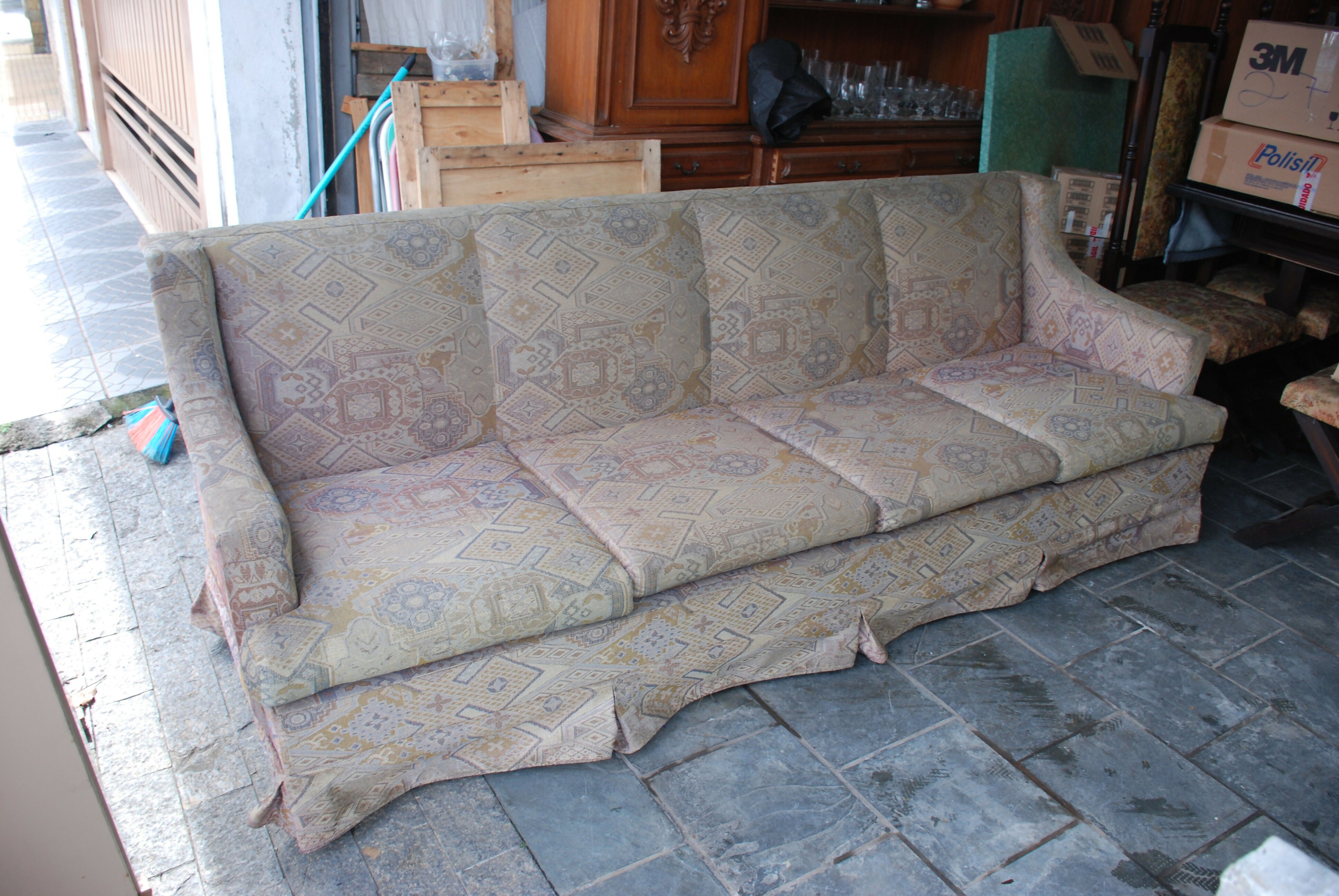 sofa anos 70 - 4 e 2 lugares - 2.30 x 80 - 1.20 x 80