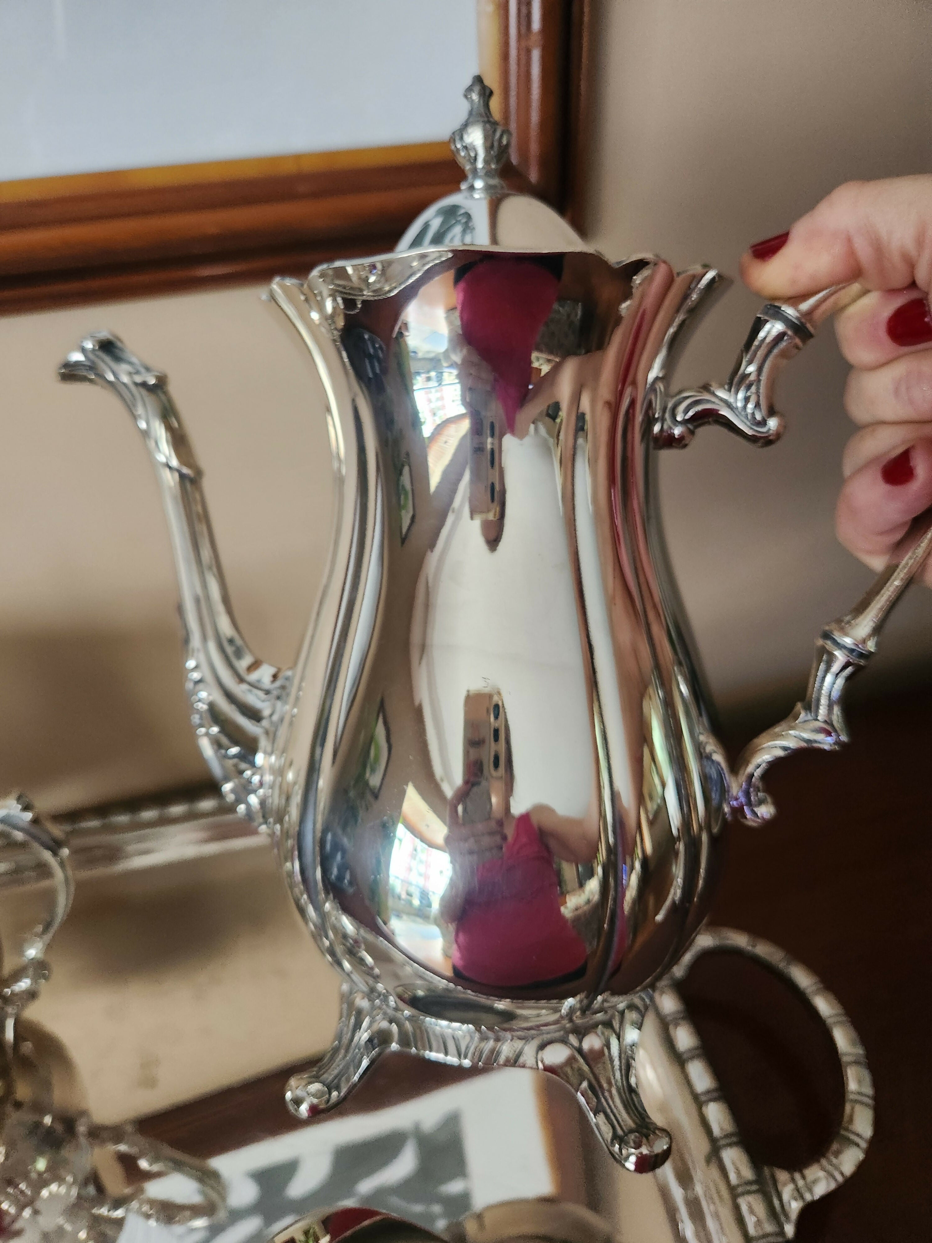 Conjunto de cha e café em prata 90 Wolff