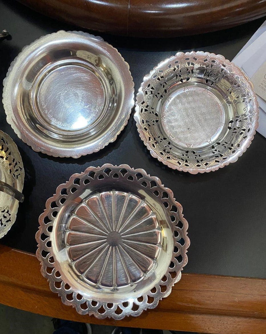 Conjunto de pratinhos espessurados em prata