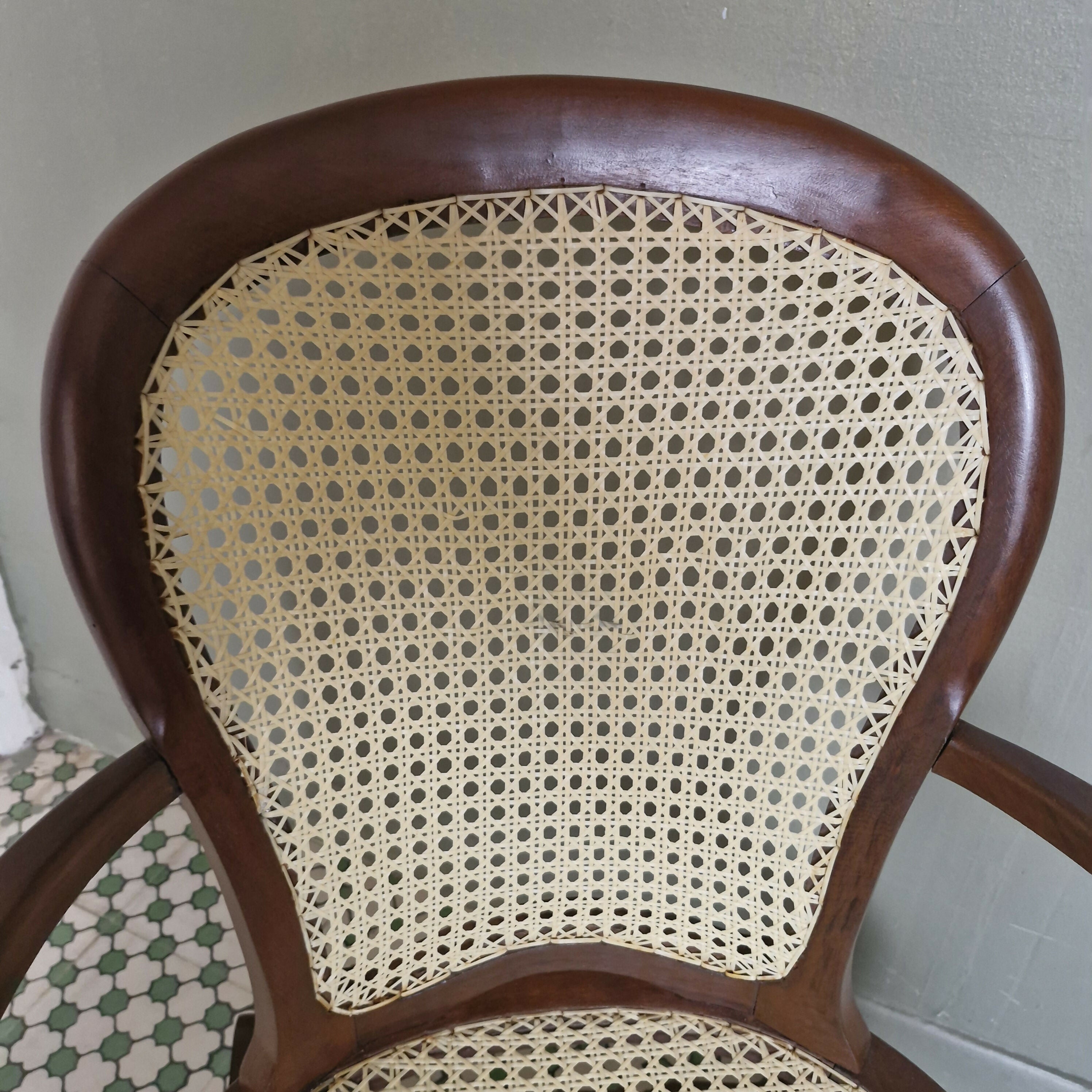 Cadeira de Balanço Colonial com palhinha