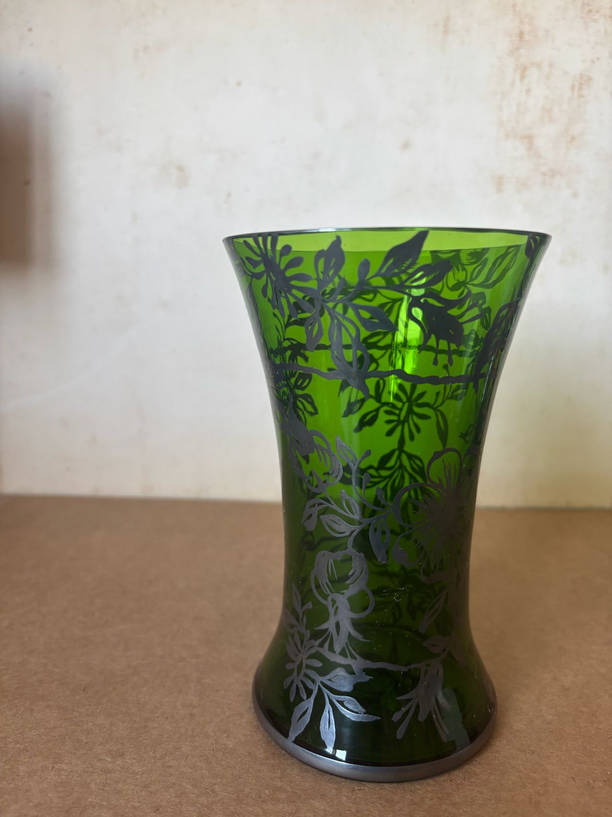 Vaso em meio cristal verde  (DMCPS_207)