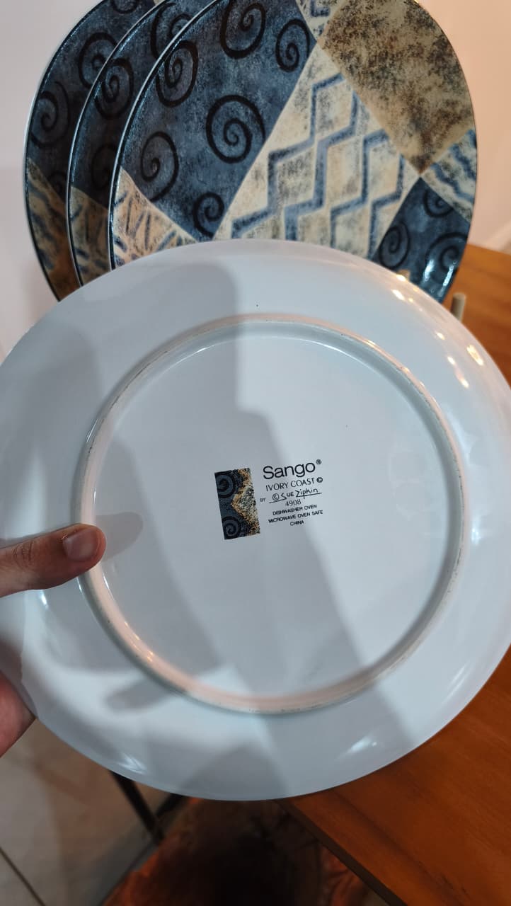 Conjunto de 4 Pratos Decorativos Sango – Coleção Ivory Coast