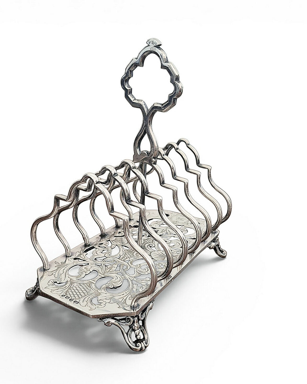 Toast Rack em banho de prata (suporte para torradas)