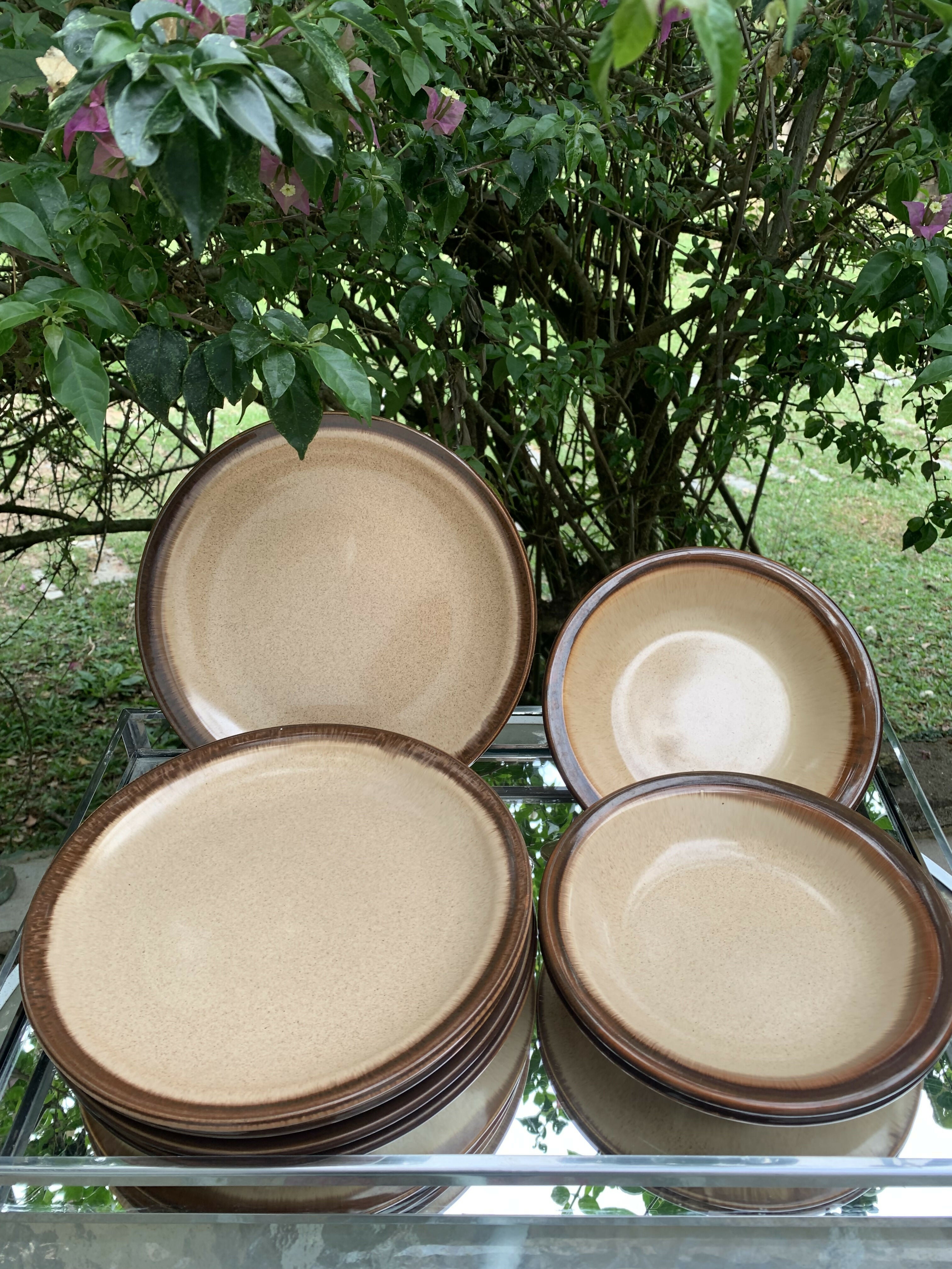 Jogo de 4 pratos louça Oxford Grés