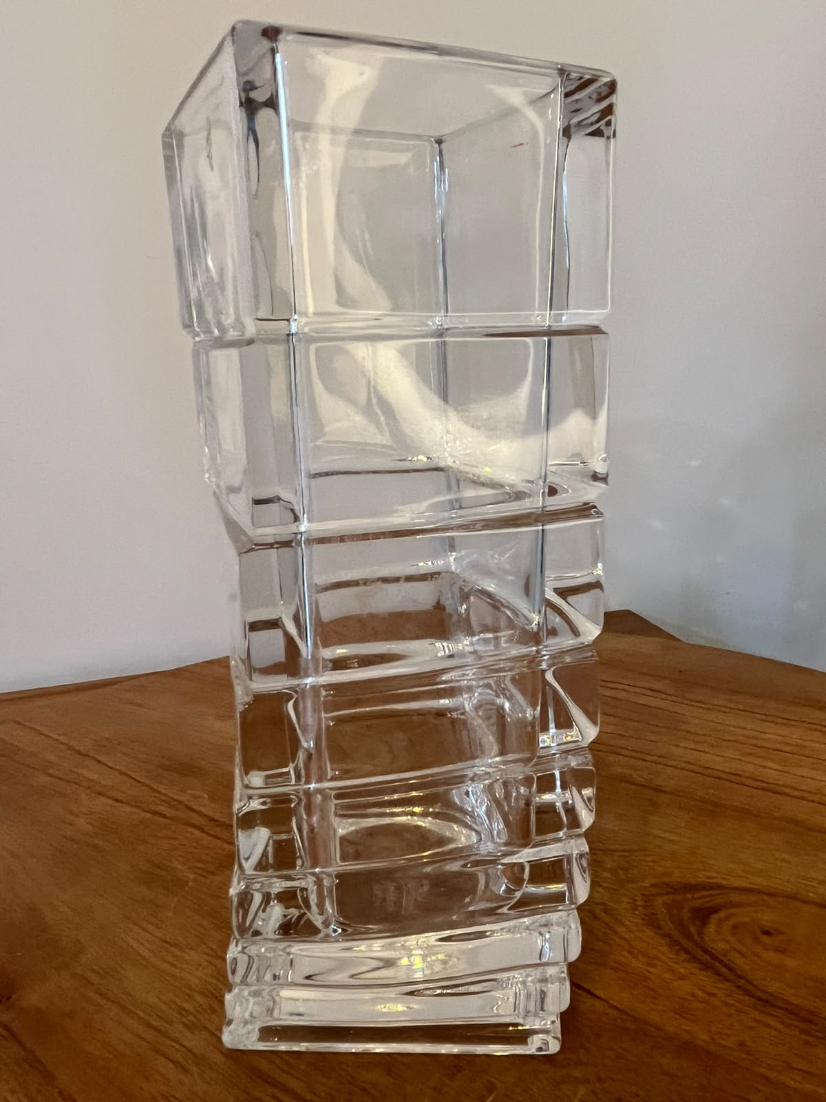 Vaso Rosenthal Studio-Linie em cristal em formato quadrangular – Alemanha – 22,5 cm