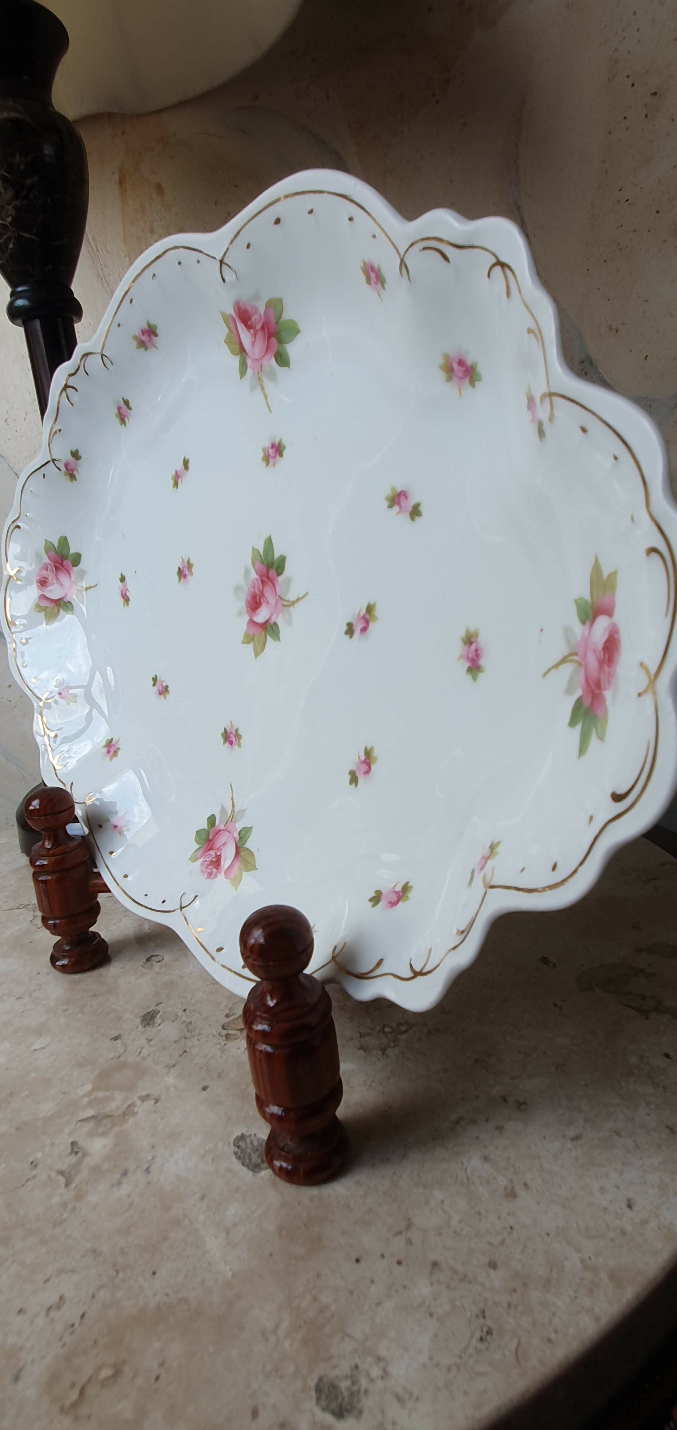 Jogo de 5 peças para servir 2 pessoas em porcelana tcheca antiga M.Z. século XIX