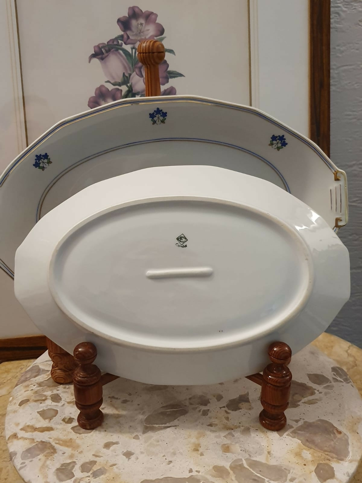 Conjunto de 3 travessas em porcelana portuguesa vintage Candal. Maravilhosas!