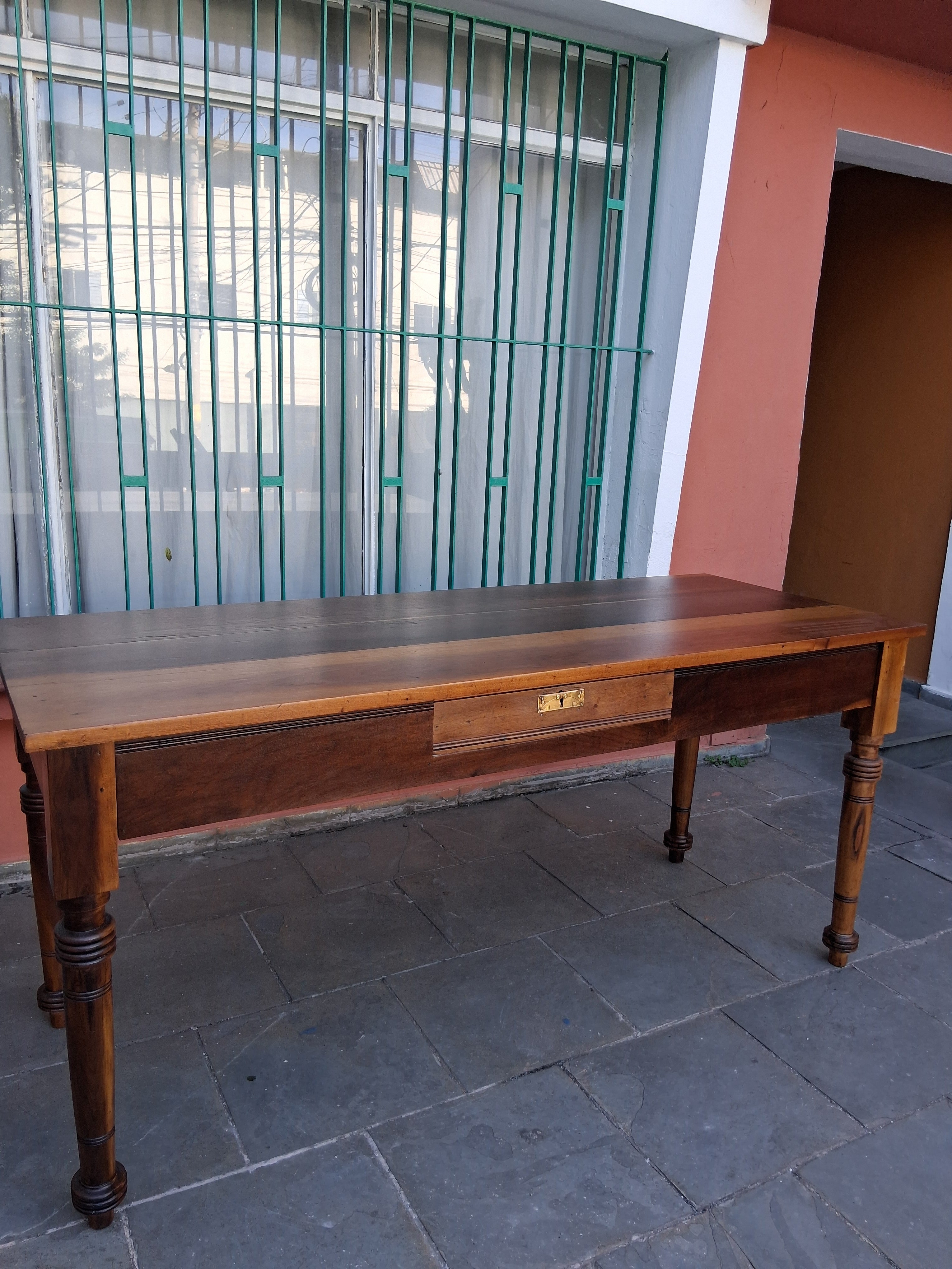 Escrivaninha Antiga Madeira Maciça Imbuia - restaurada 