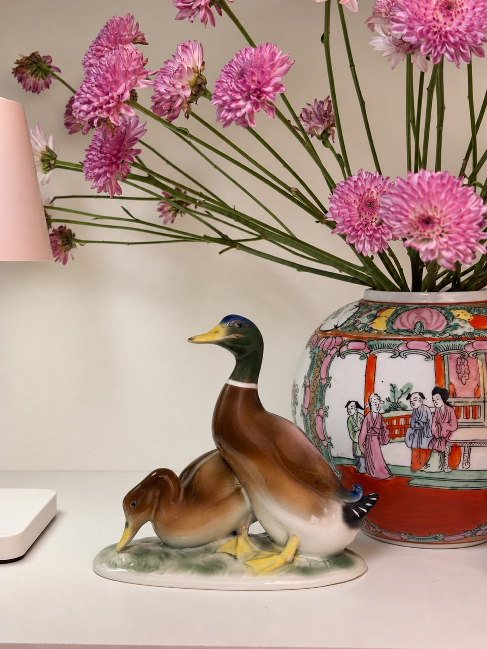 Colecionável | Casal de Patos em Porcelana Alemã Gerold &amp; Co. Tettau | Vintage