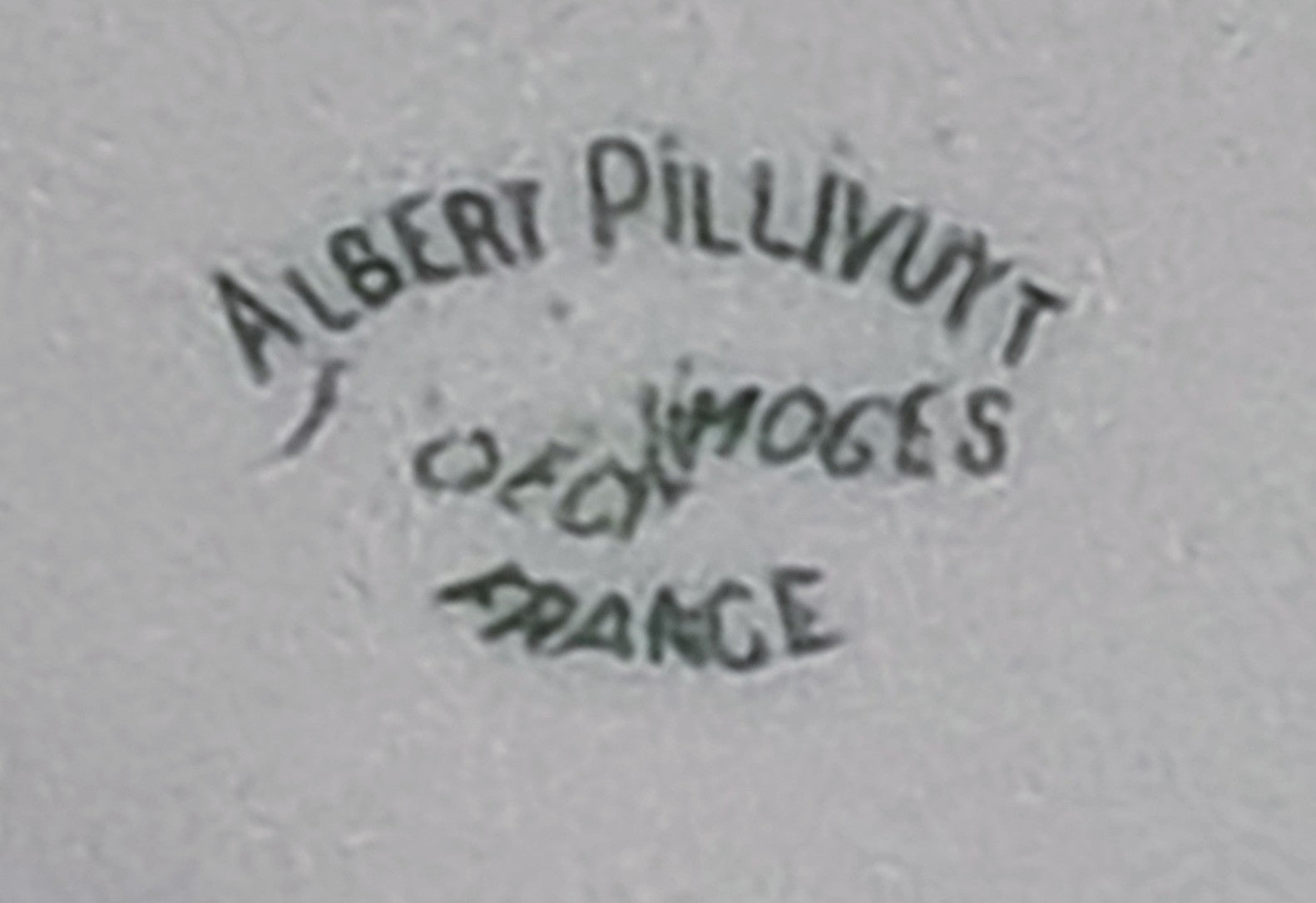 Travessa decorativa incrível em porcelana francesa Limoges para Albert Pillivutt.