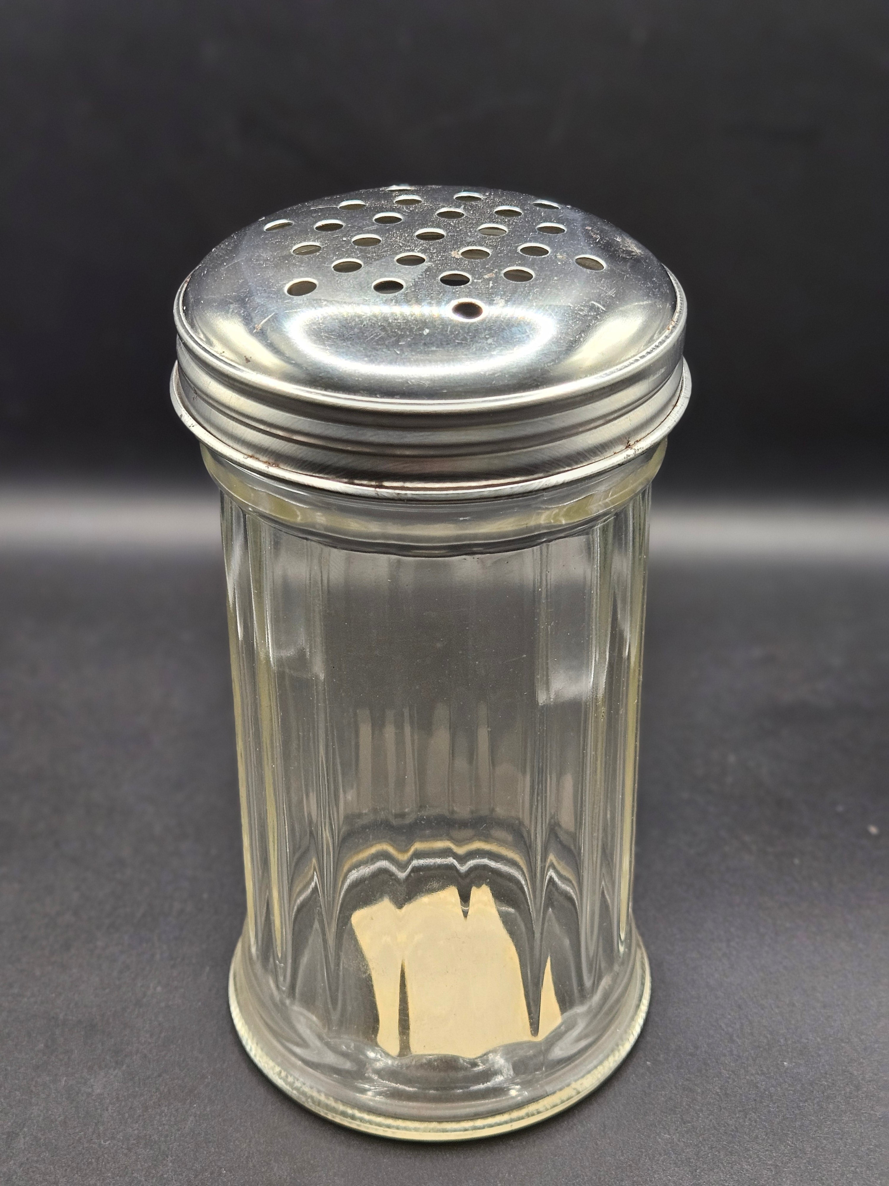 Porta Queijo Vidro Canelado Gemco-Ware EUA - Década de 70/80 (com Etiqueta Original)