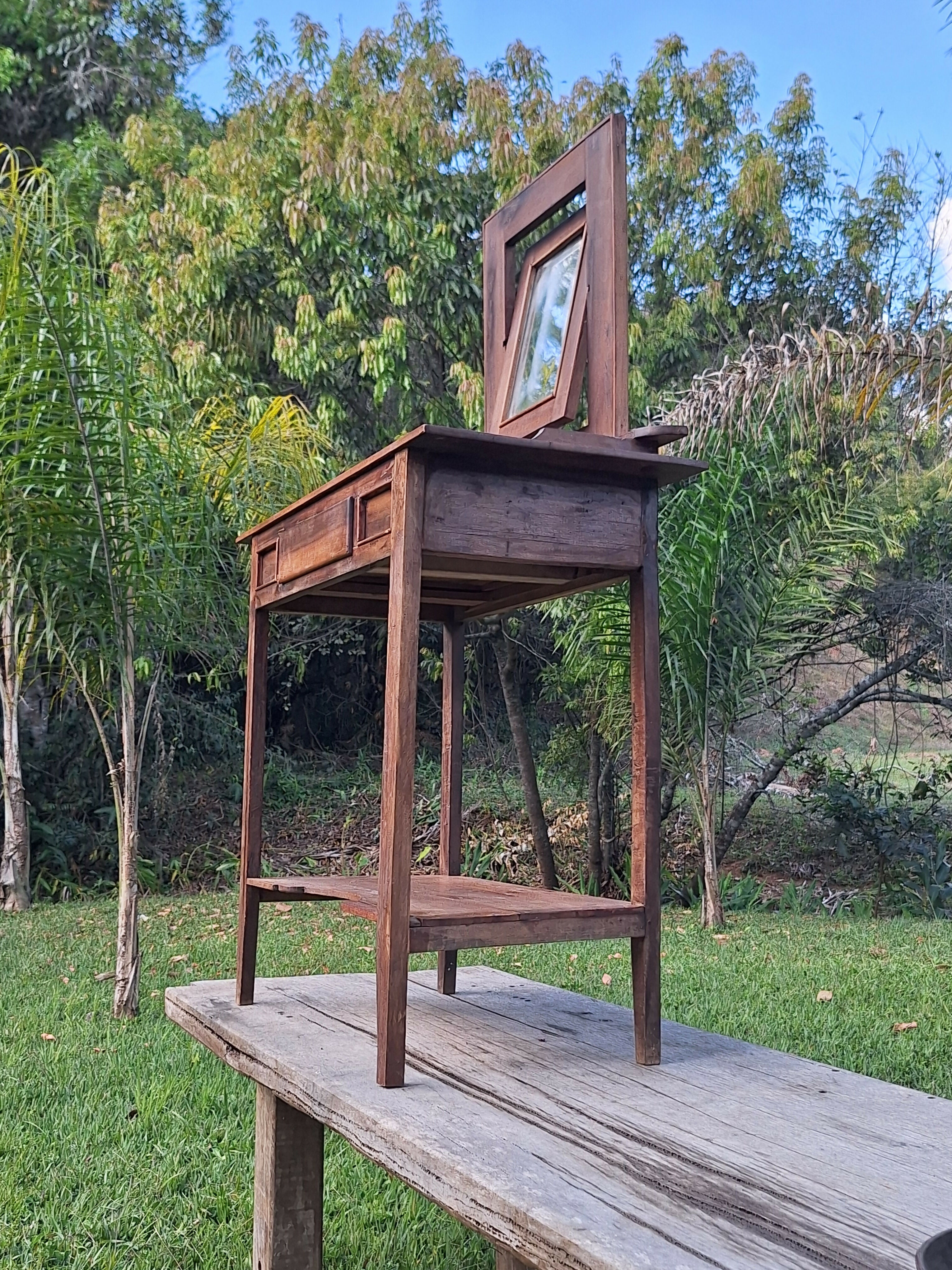 Penteadeira Antiga Madeira Maciça Garimpo Mineiro