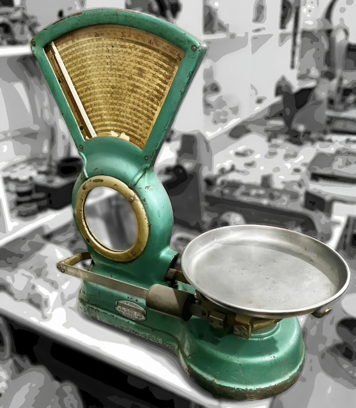 Balança antiga - Dayton verde