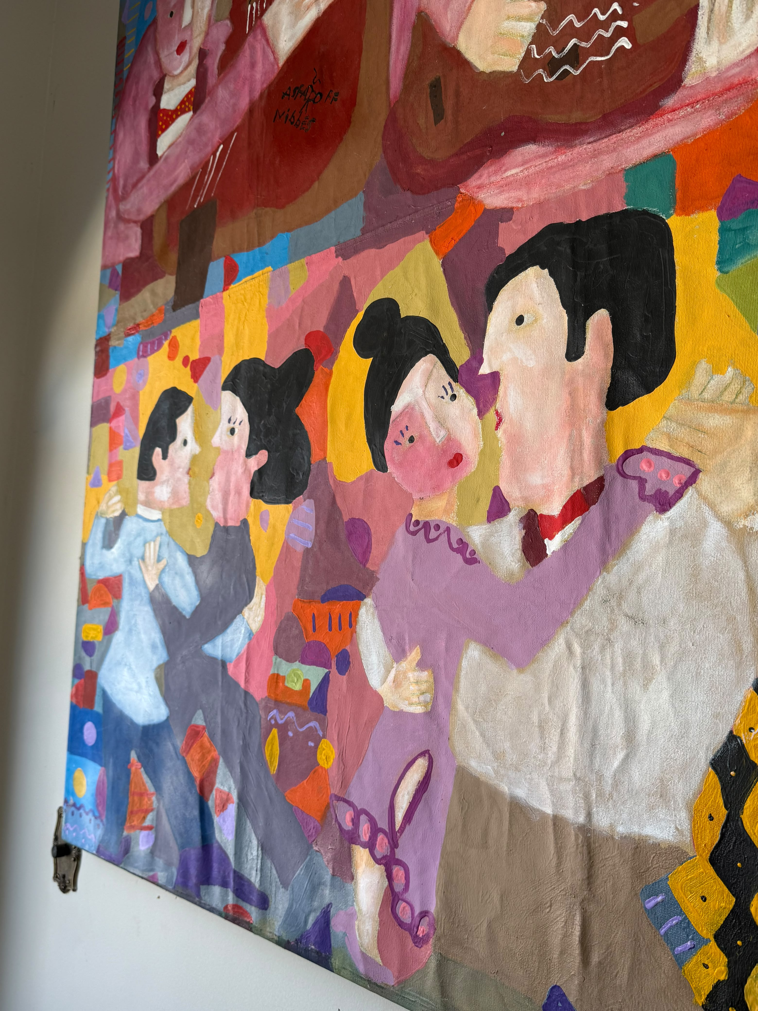 Grande Quadro artista Nibbes retratando Música e Dança 