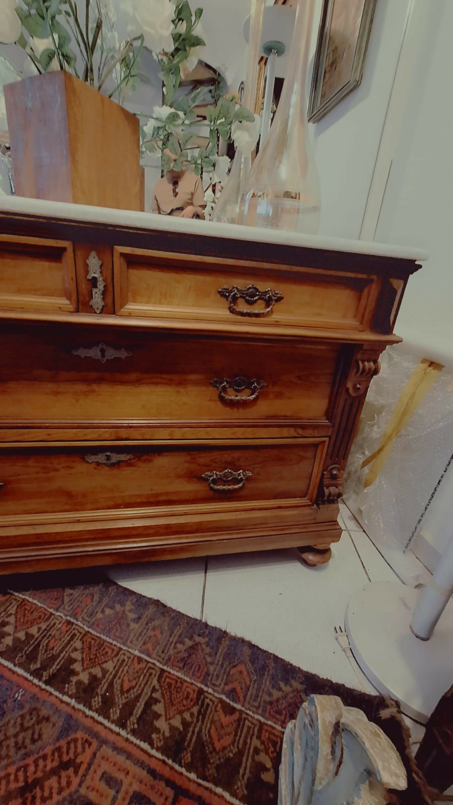 CÔMODA ESTILO IMPÉRIO - Madeira Imbuía