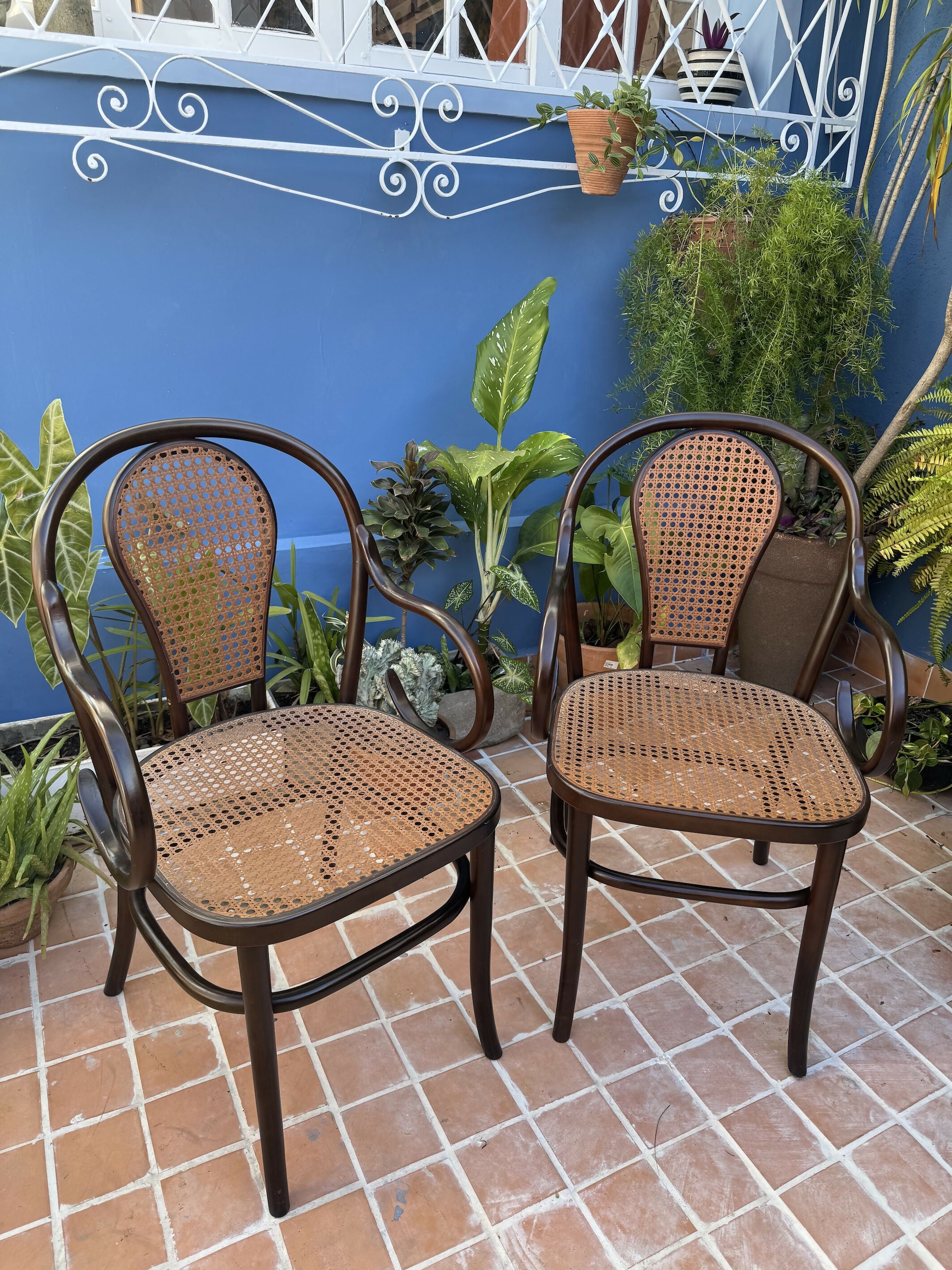 Antigas THONET AUSTRÍACAS - poltronas em palhinha