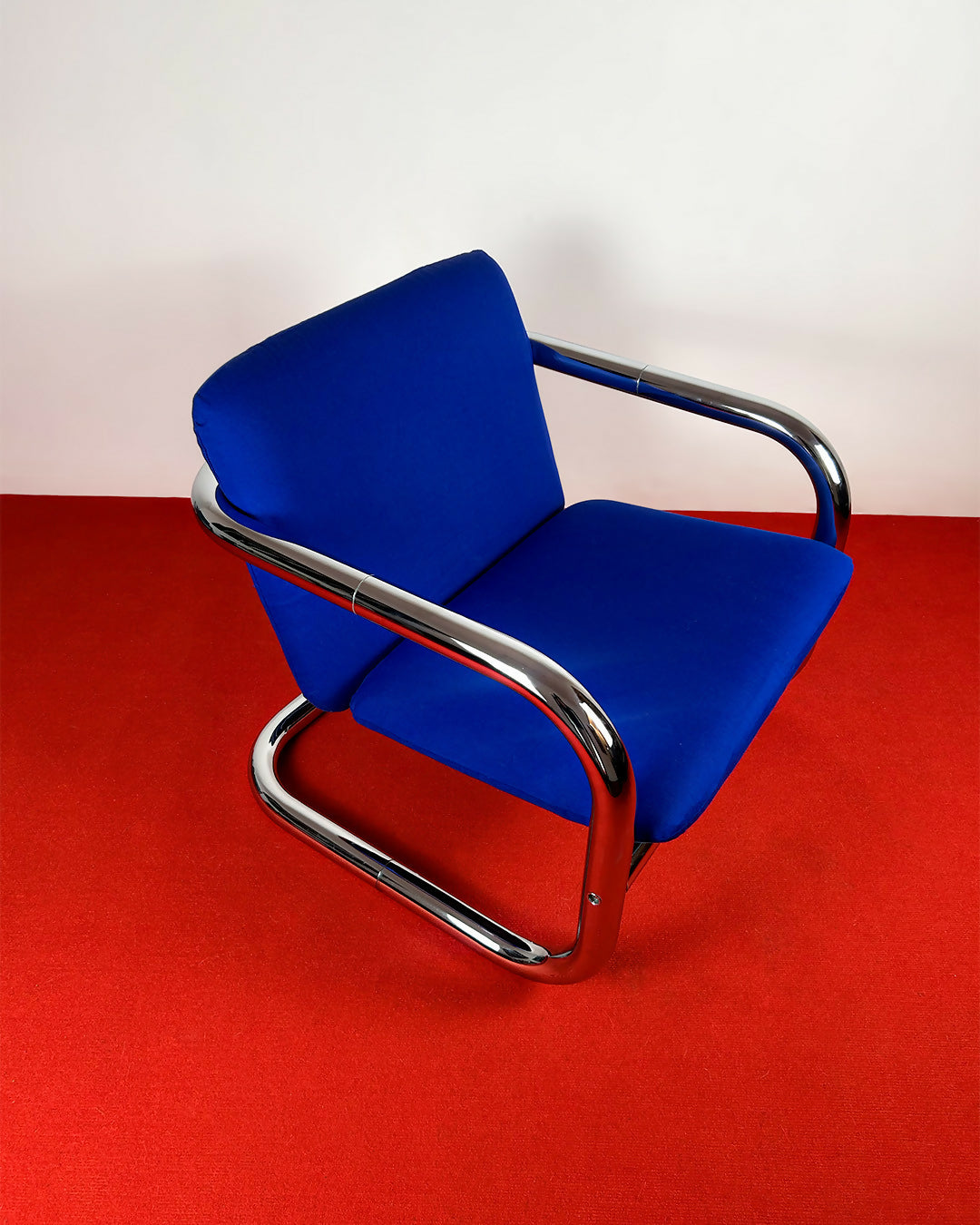 Poltrona Kopenhagen Cromada Geraldo de Barros para a Hobjeto, anos 70