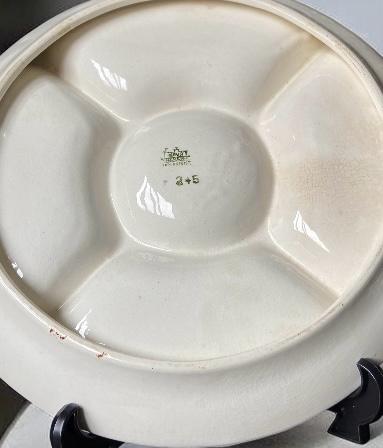 Petisqueira em porcelana Mauá de cinco divisões (DMCPS_314)