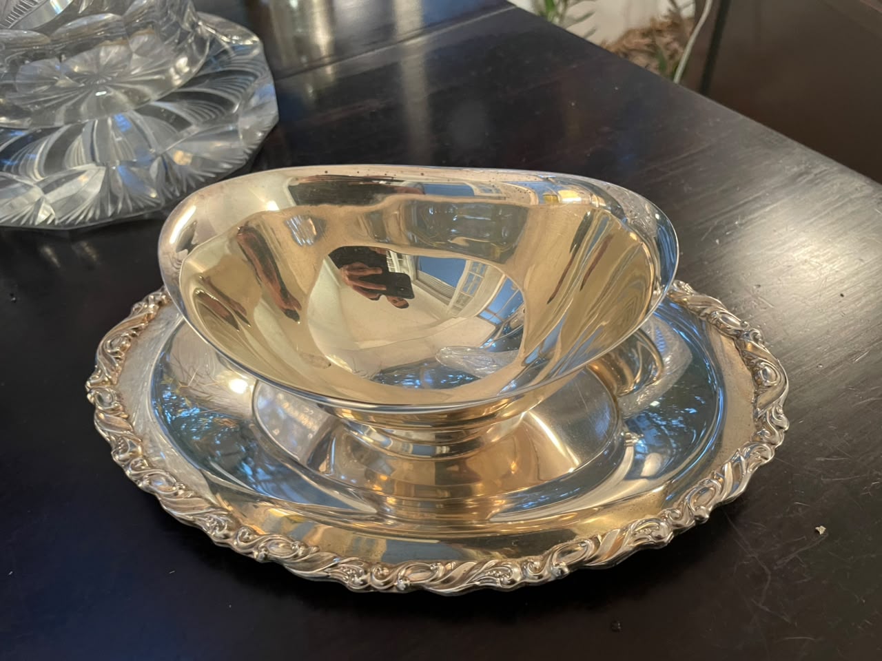 Prata 90 - Molheira com Presentoir Oneida Silversmith