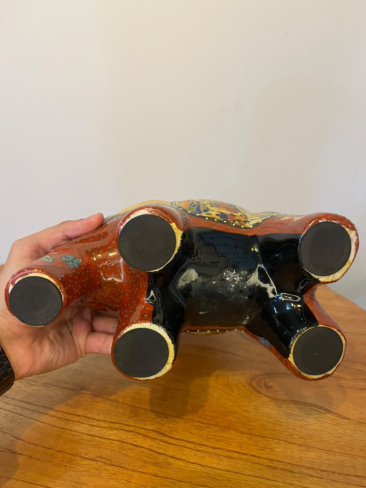 Elefante Decorativo em Cerâmica com Motivos Orientais