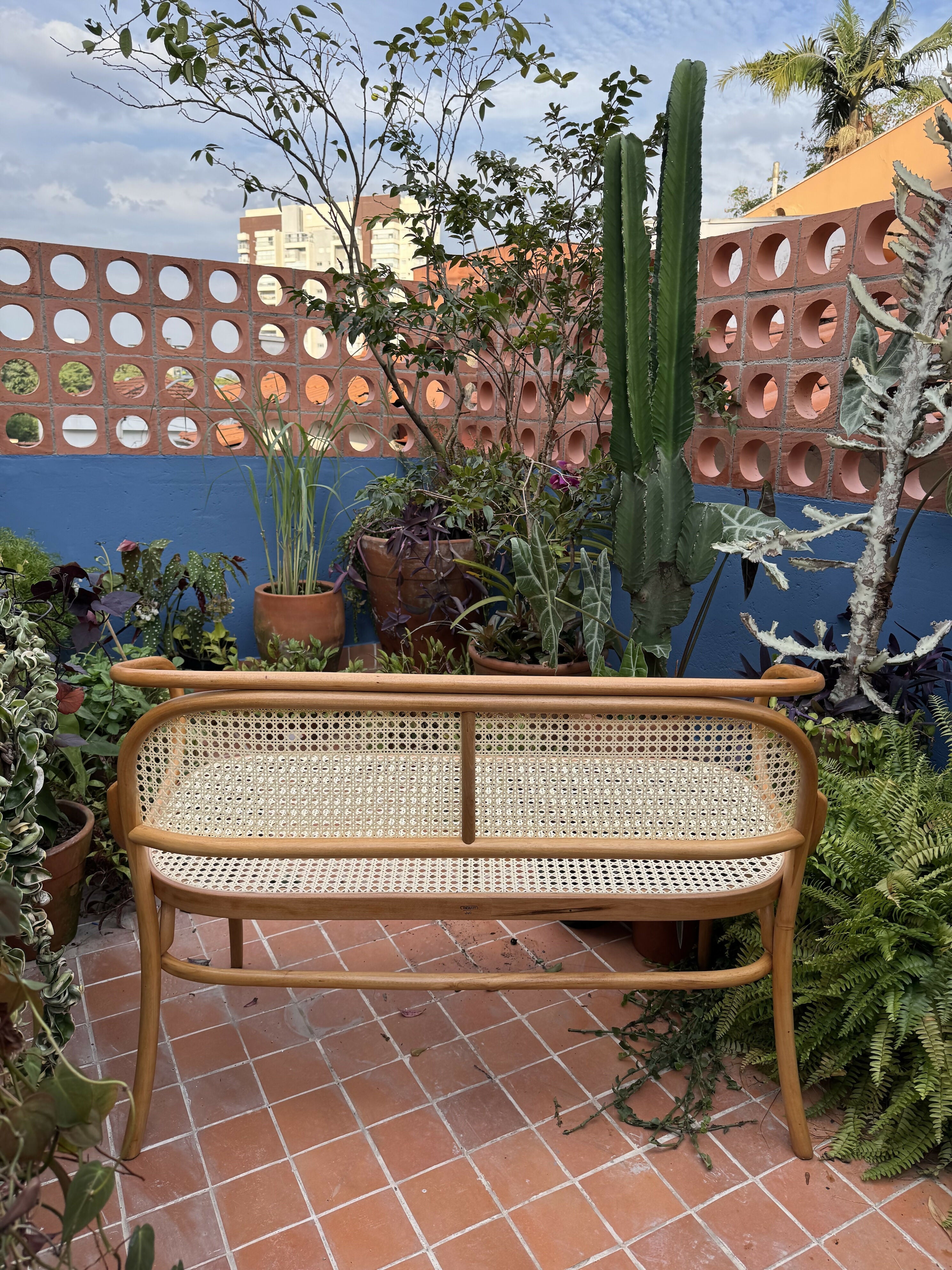 Conjunto Poltrona e Namoradeira Thonet Modelo Panamá (recém restauradas)