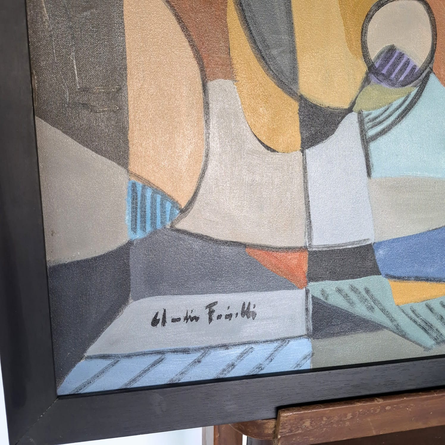 Quadro com pintura em Acrílico sobre tela do artista brasileiro Claudio Faciolli, 2019.