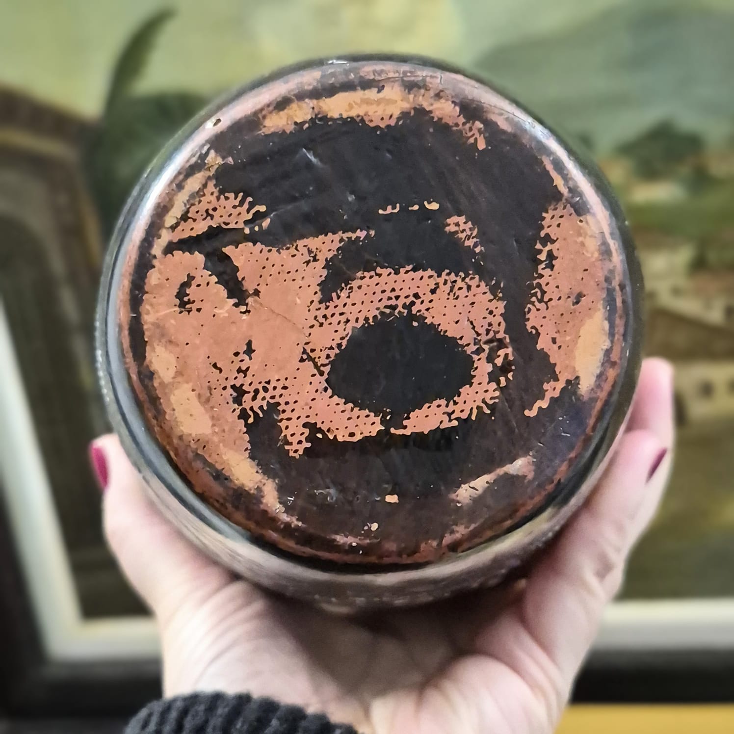Vaso em cerâmica indígena nacional Marajoara em perfeito estado