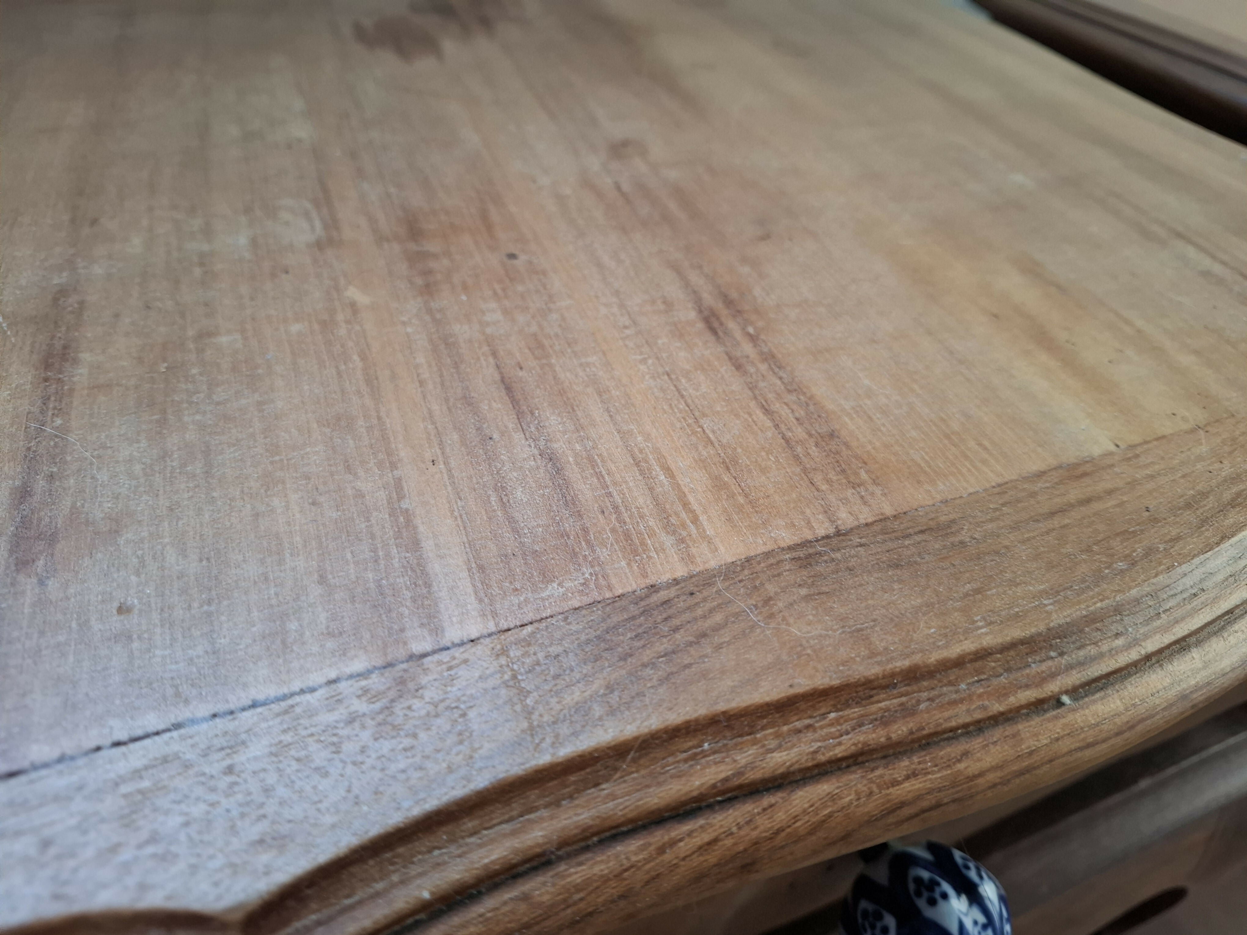 Par de Mesa de Cabeceira Antiga Estilo Provença - Madeira Nobre com puxadores de cerâmica