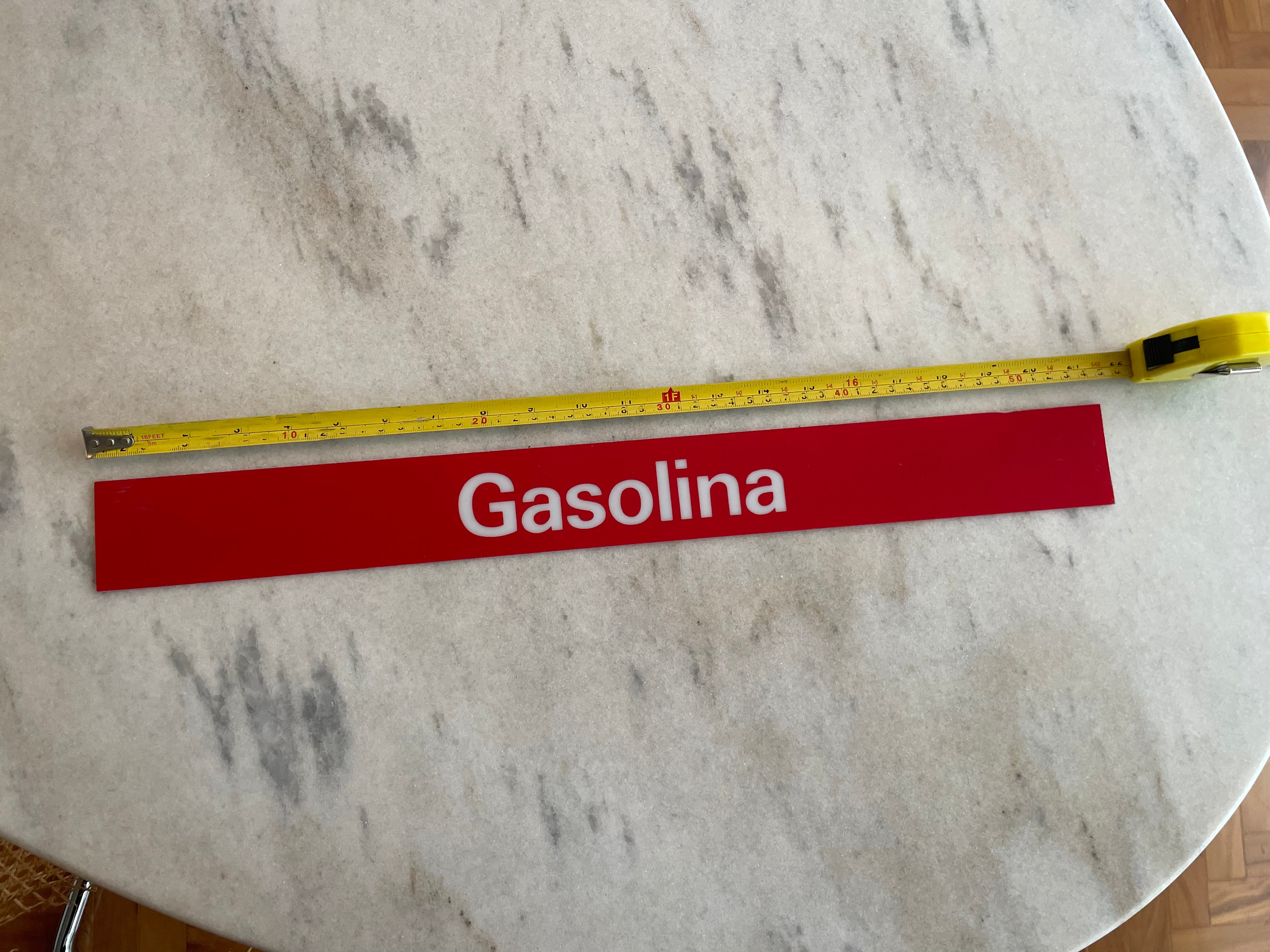 Placa GASOLINA - de bomba de posto