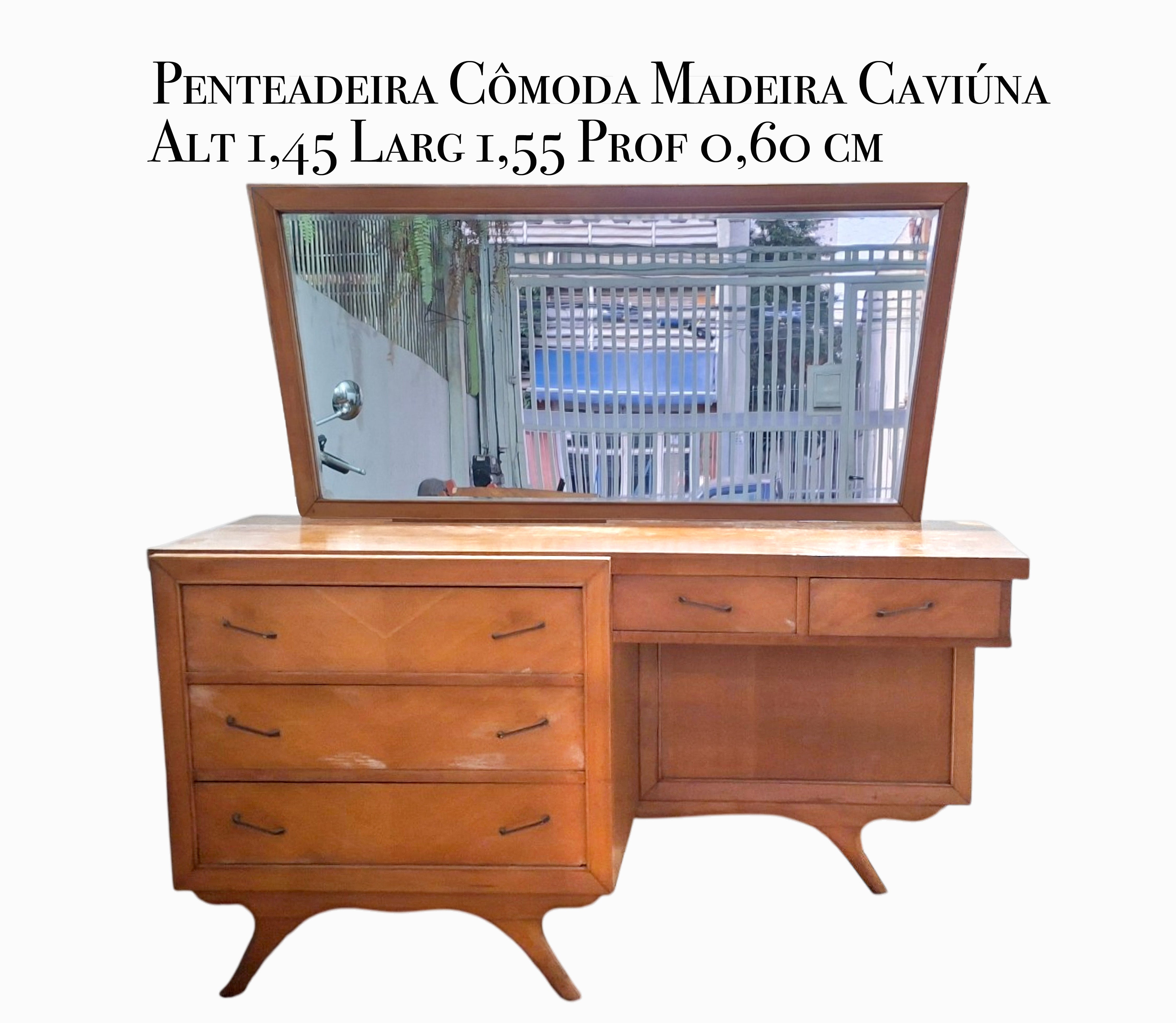 Penteadeira Cômoda Vintage Madeira Caviúna - anos 50/60