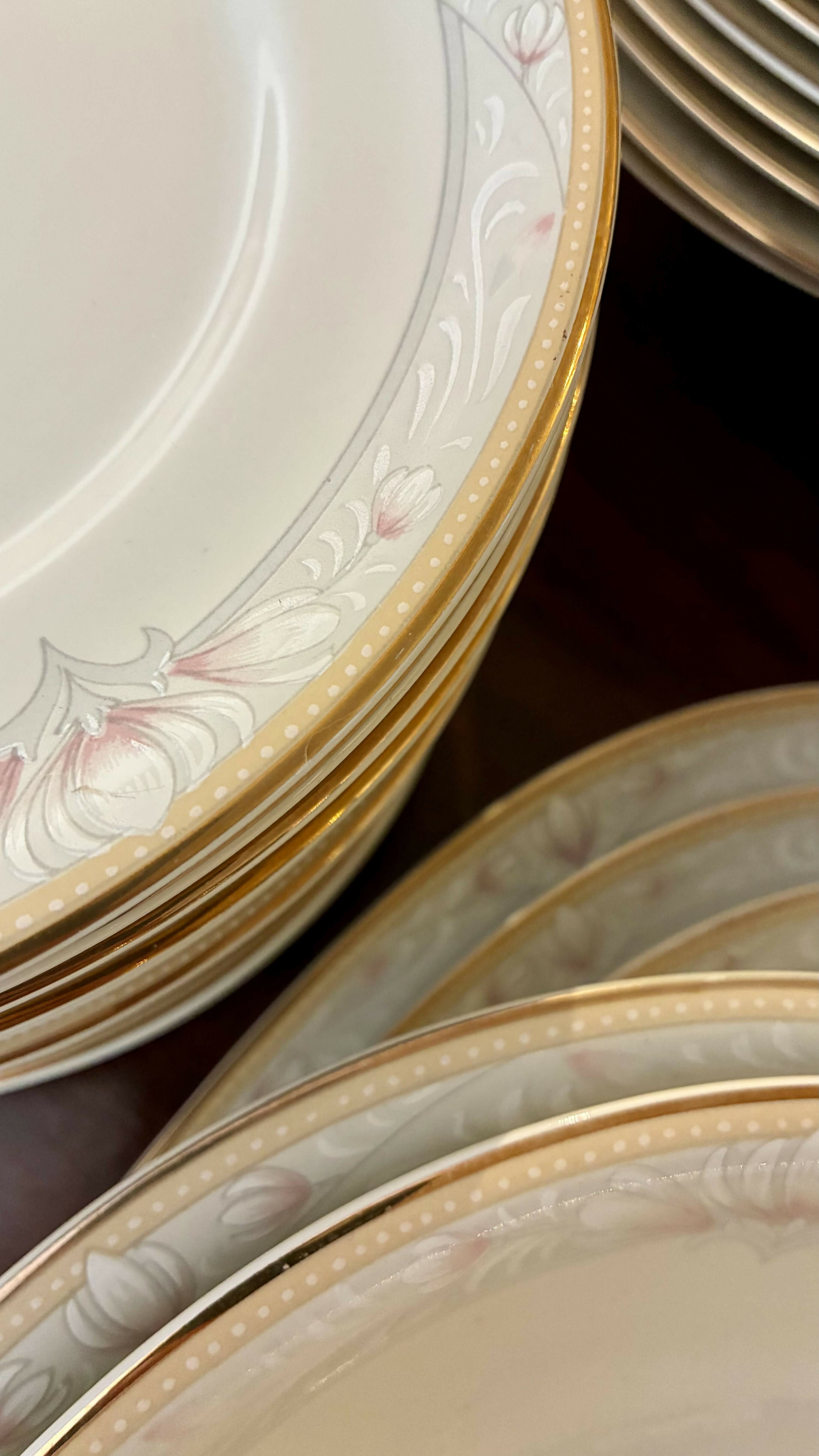 Aparelho de Jantar Schmidt Ivory China – 42 Peças