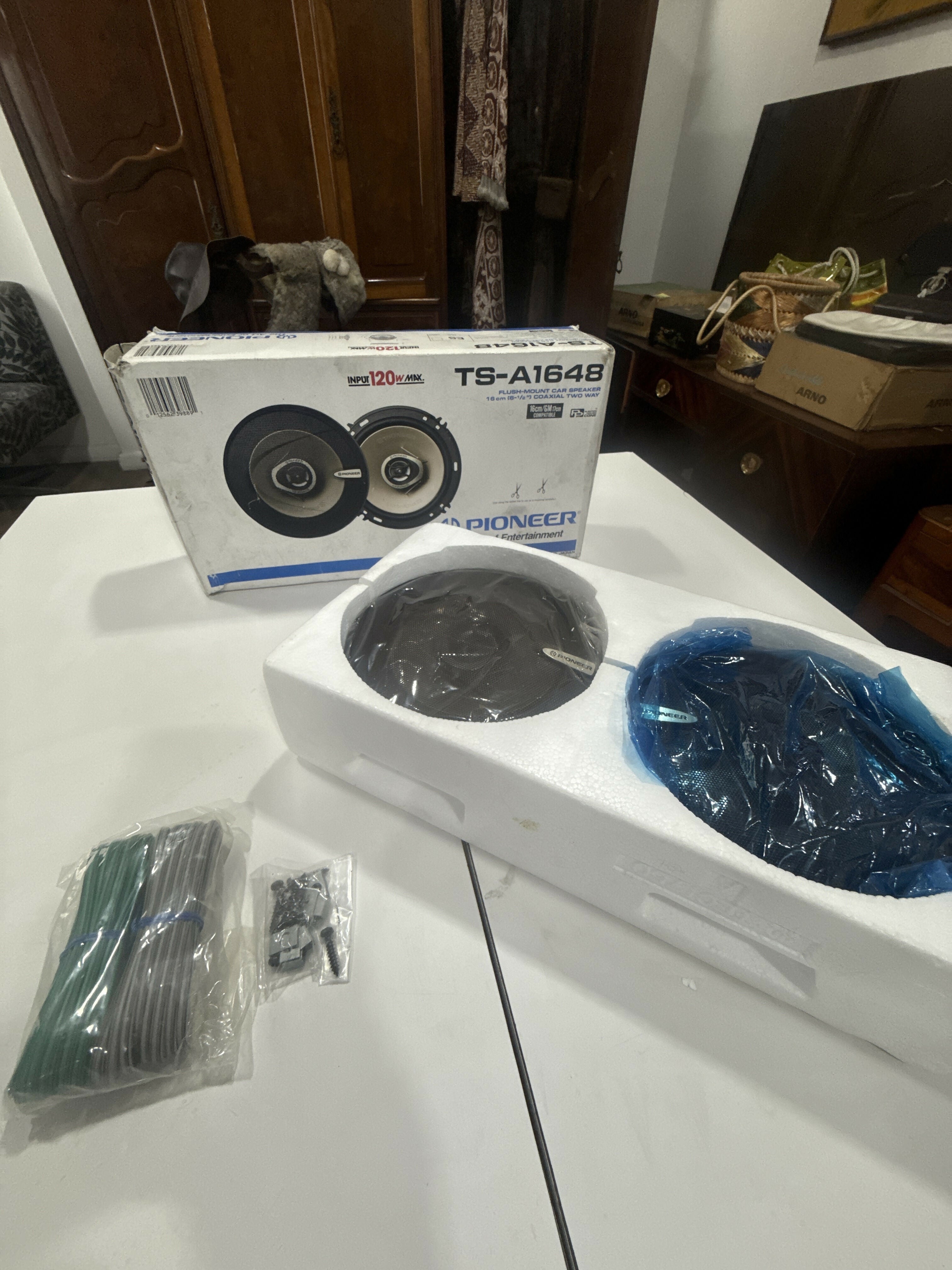 Par de Alto-Falantes Pioneer TS-A1648 – Originais Japão – 1997 – NOVOS – Na Caixa