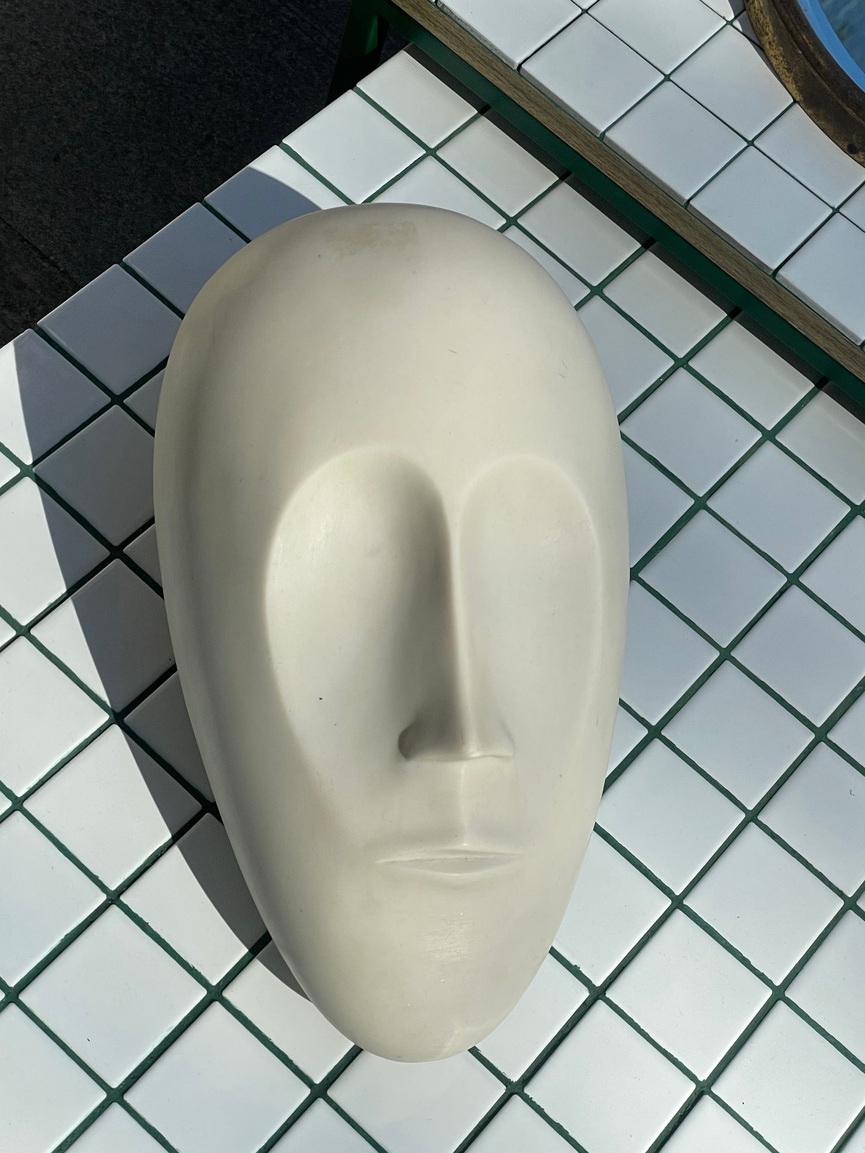 Escultura de cabeça em pó de mármore 