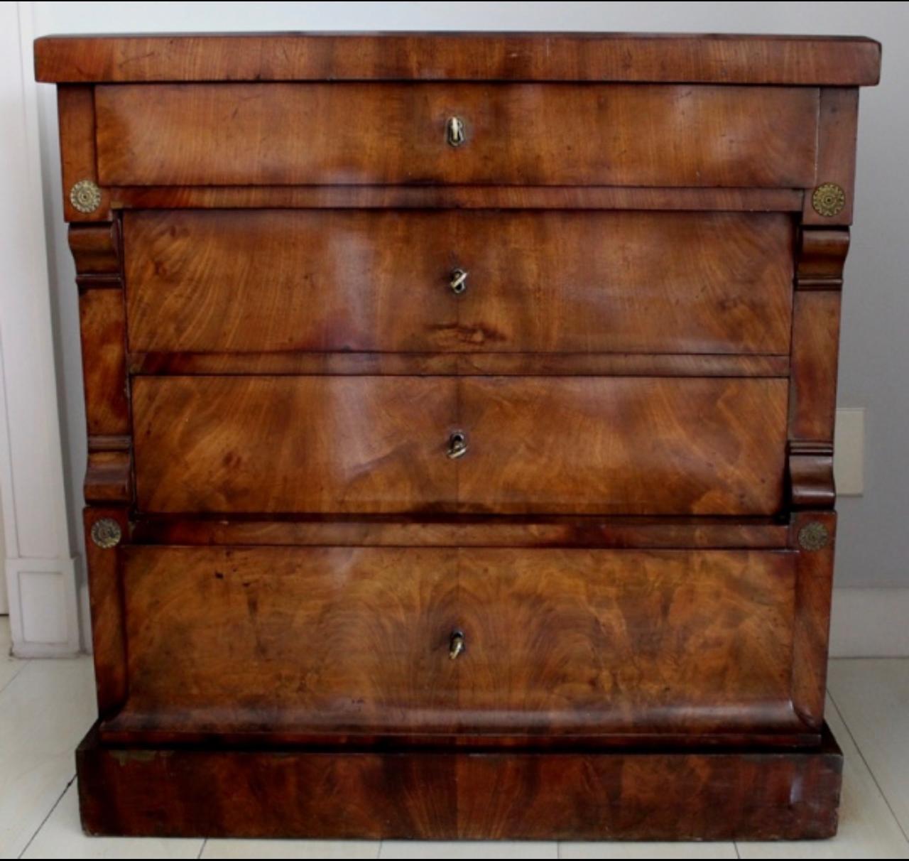 Cômoda antiga de antiquário - estilo Imperio/Biedermeier