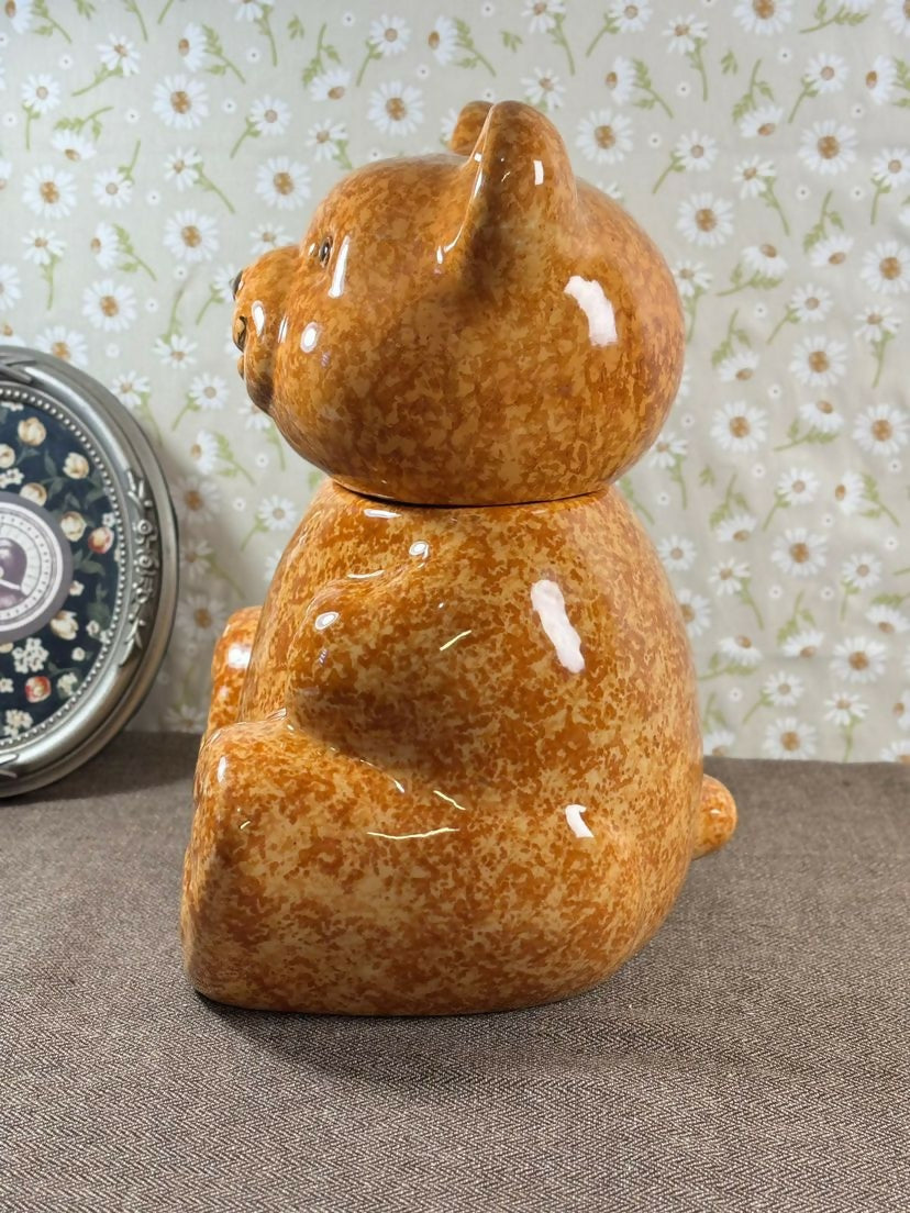 Pote colecionável raro em cerâmica Weiss, urso, Brasil, século XX, circa 1960–1980