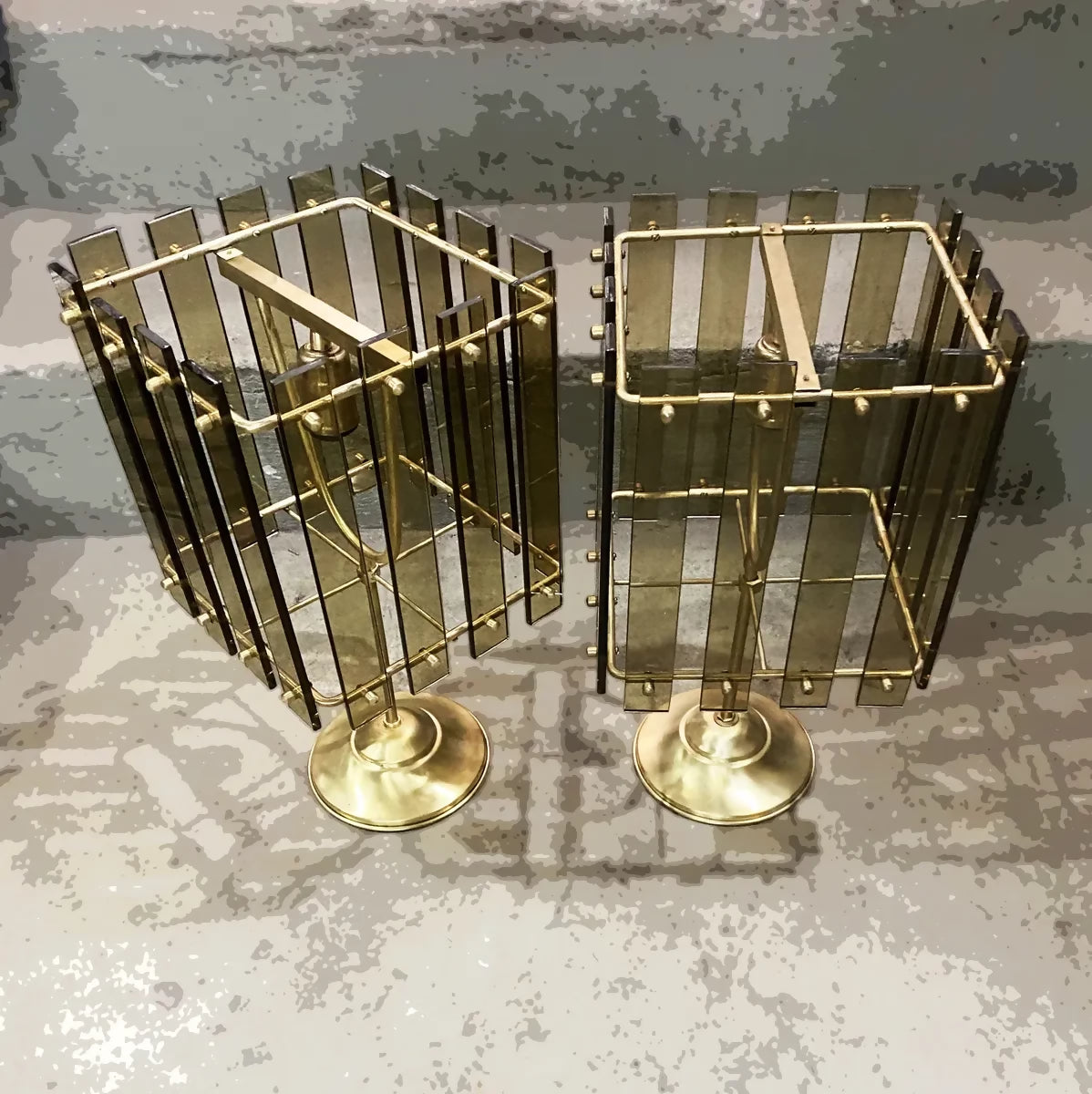 Par de Luminárias vintage restauradas