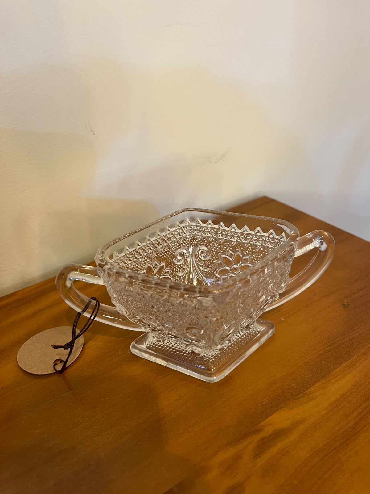 Conjunto de 5 Peças em Vidro Transparente Trabalhado – Estilo Clássico