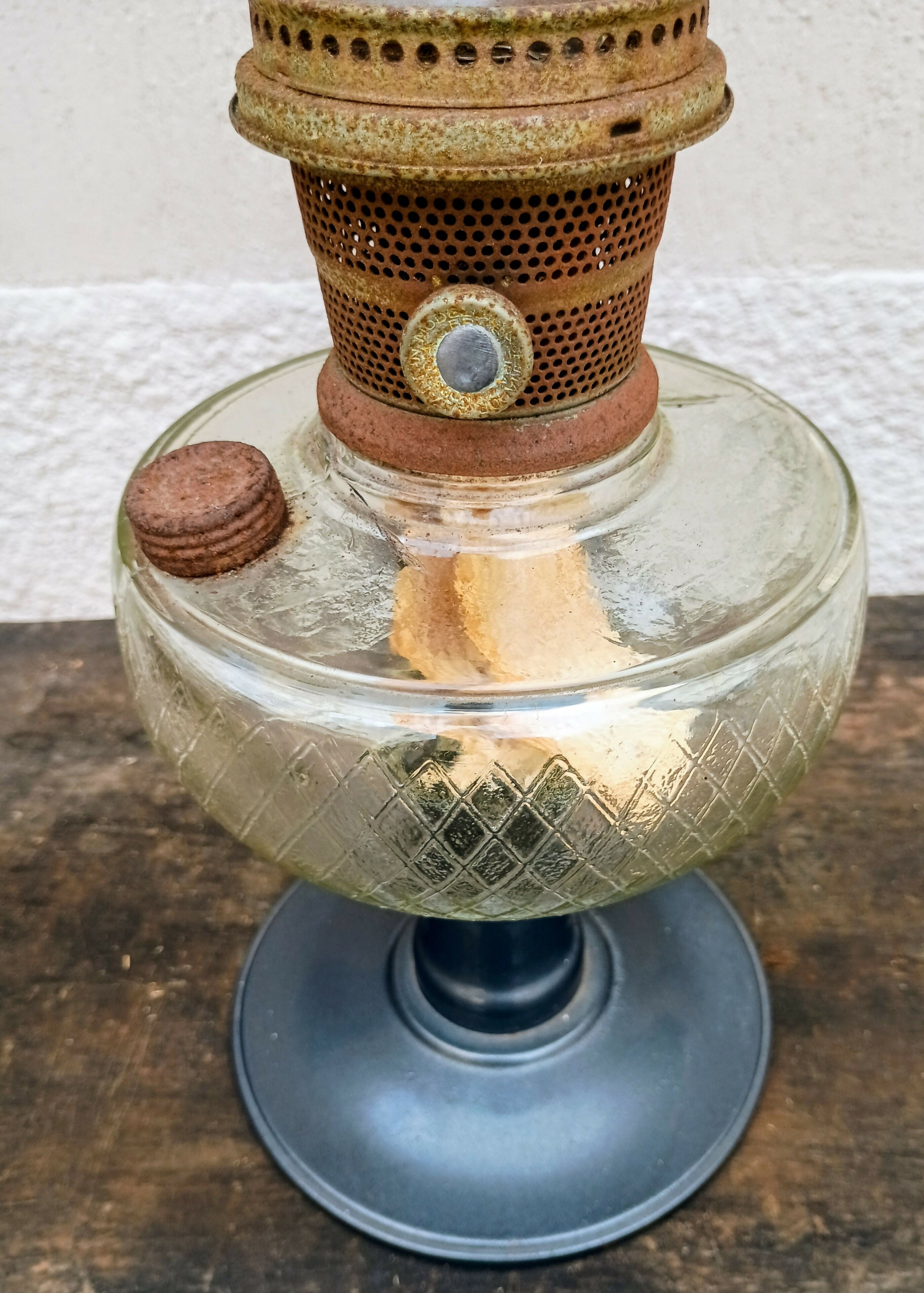 Lampião Antigo Aladdin Original – Completo – 58 cm