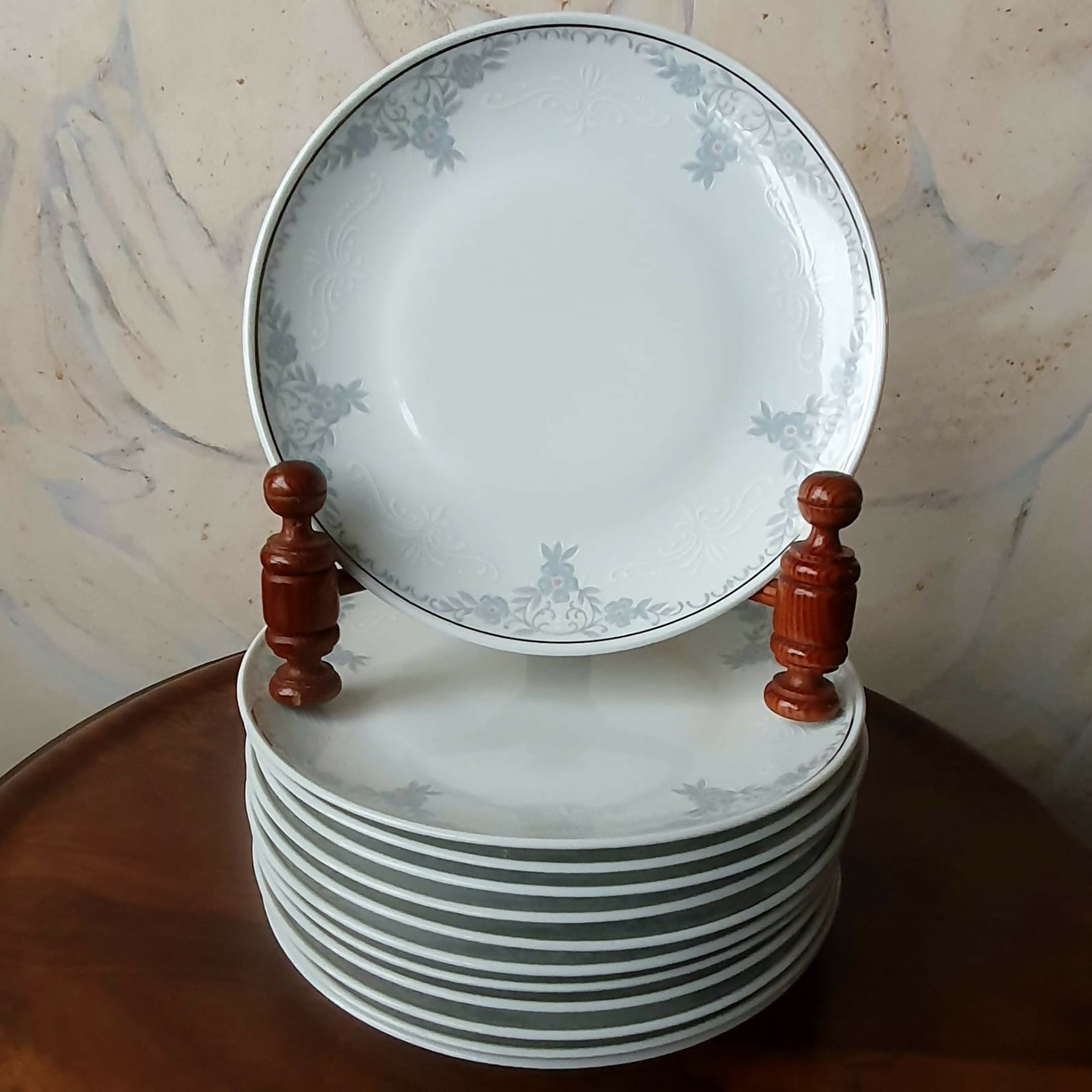 Conjunto de 39 peças jantar em porcelana nacional vintage muito delicada Real - Romântico e chique!
