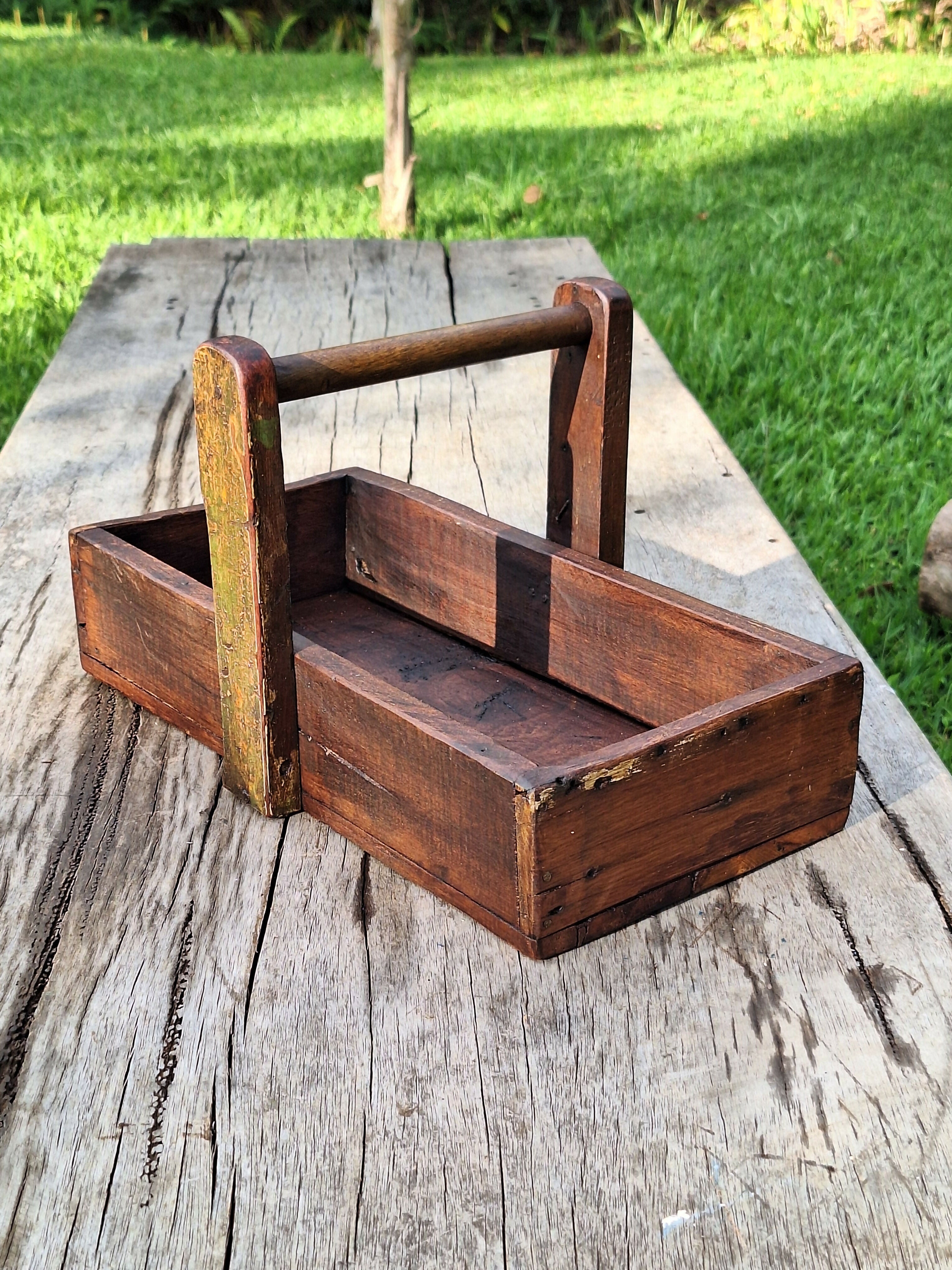 Caixa De Ferramenta Antiga Madeira Maciça Garimpo Mineiro